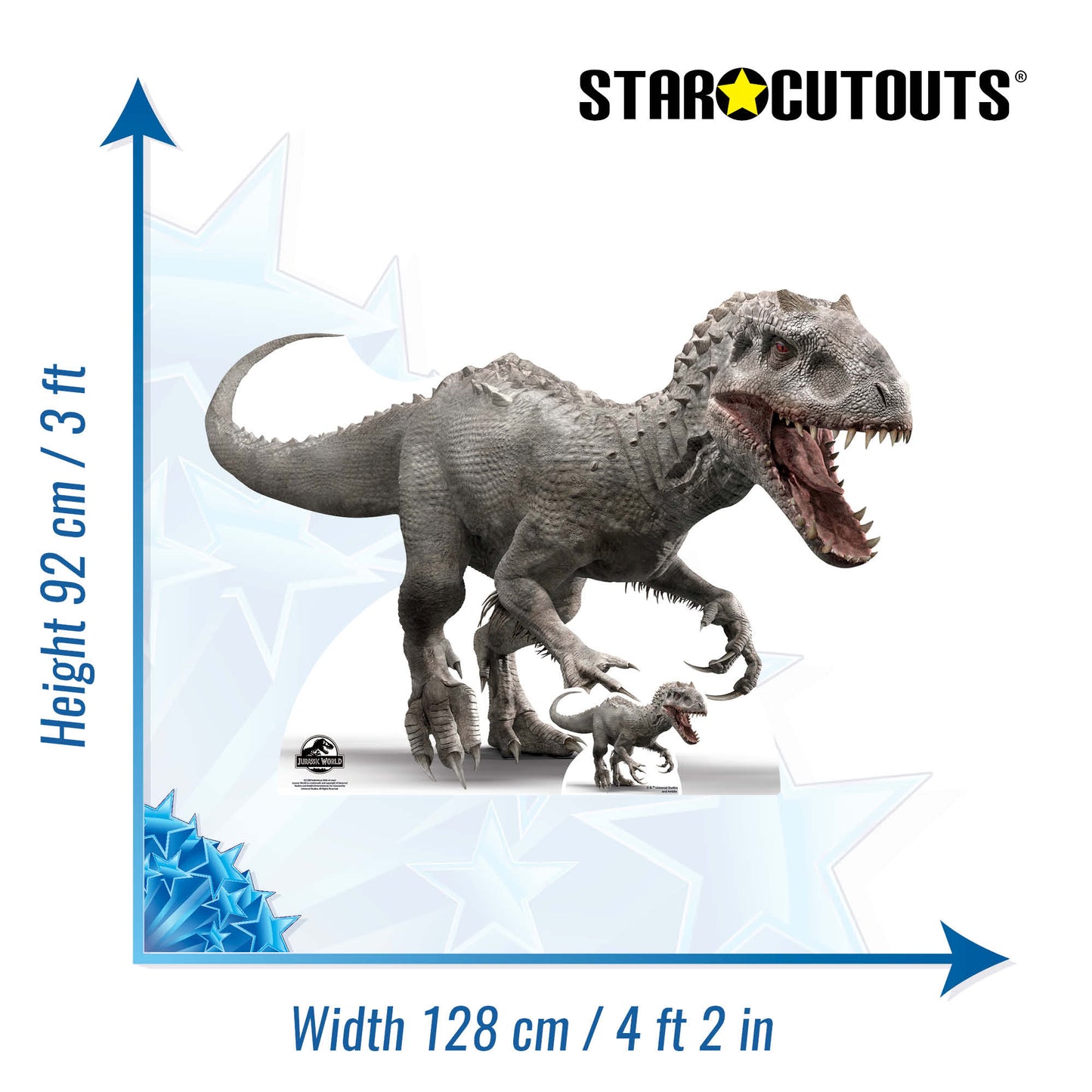 Official Jurassic World Indominus Rex Dinosaur side view Cardboard Cutout