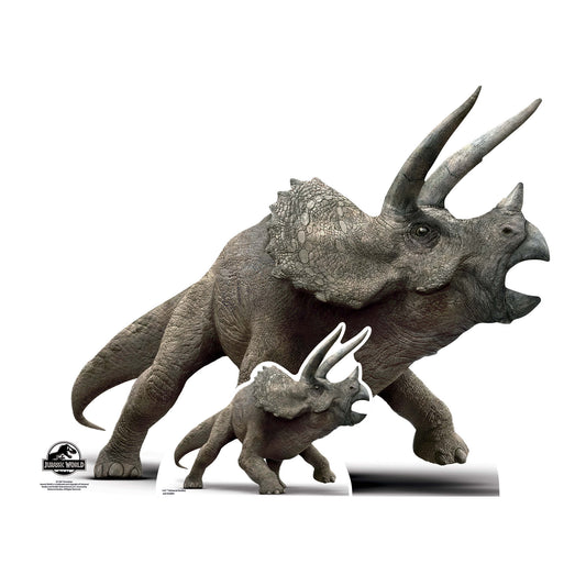 Official Jurassic World Triceratops Dinosaur Cardboard Cutout