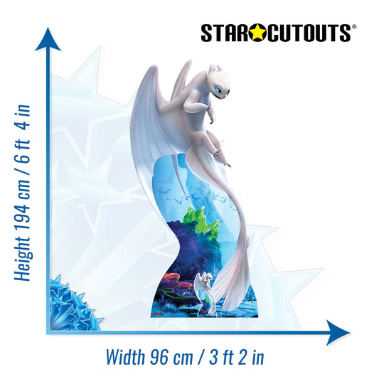 Light Fury White Dragon Cardboard Cutout - mycardboardcutout
