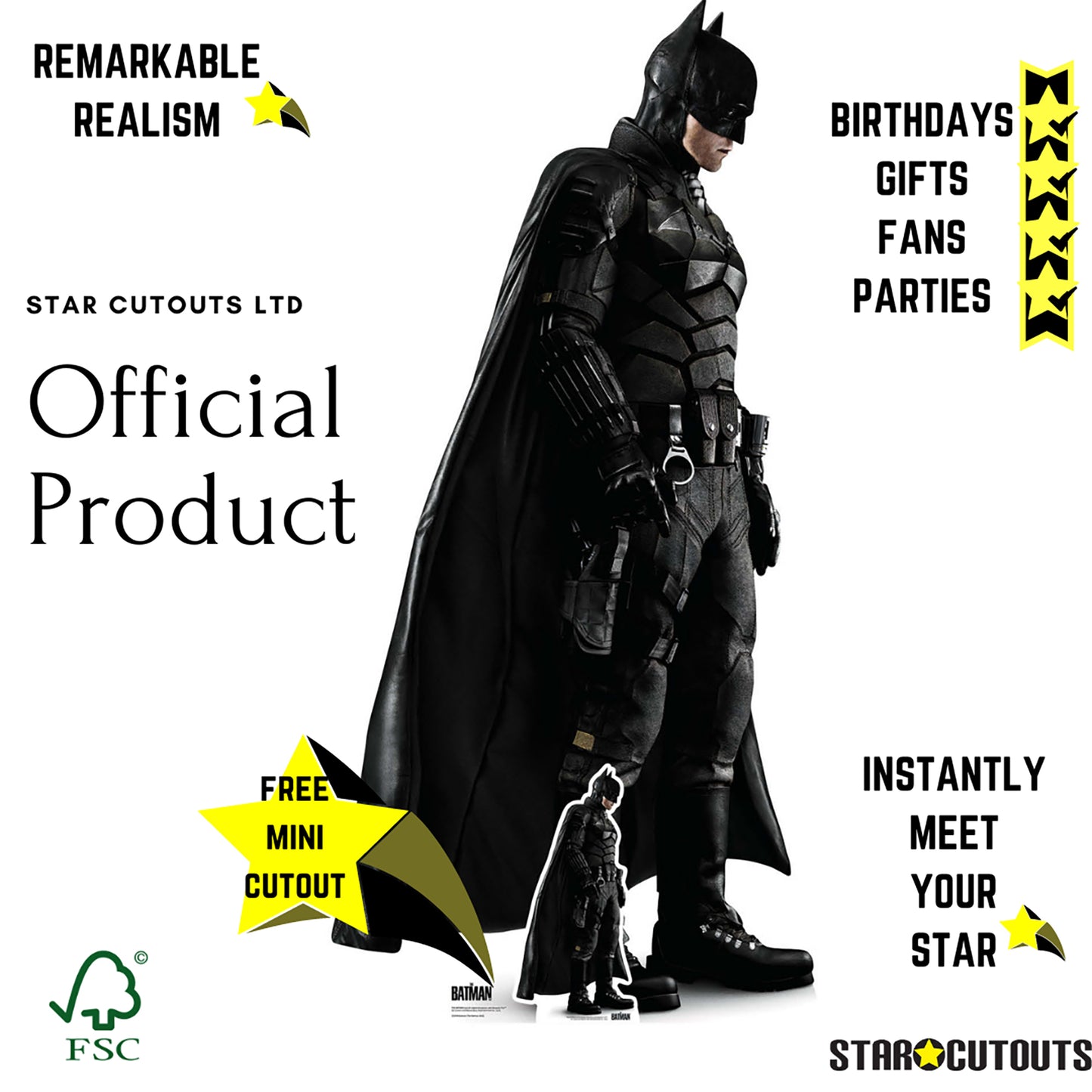 The Batman Robert Pattinson Film 2022 Lifesize Cardboard Cutout - mycardboardcutout