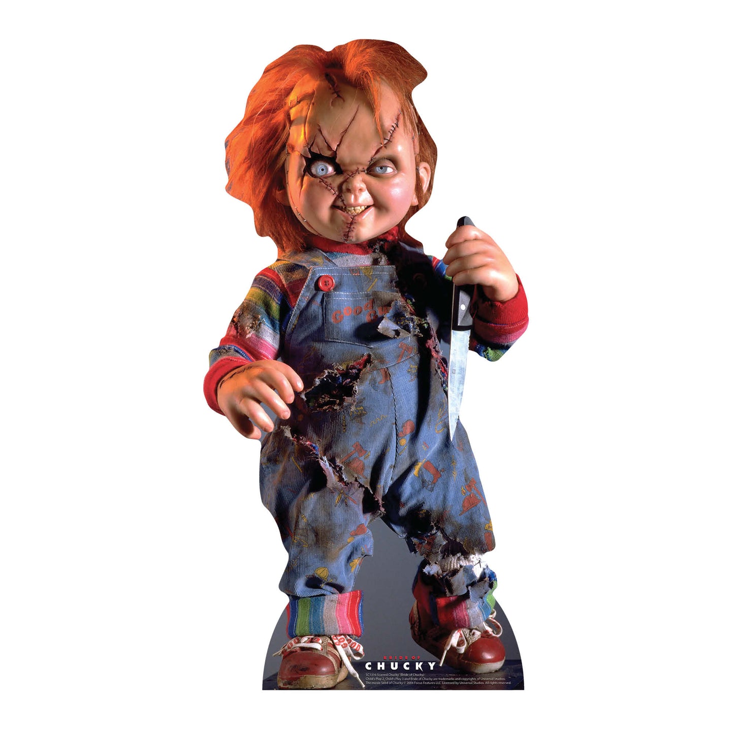 Scarred Chucky Doll Cardboard Cutout Lifesize