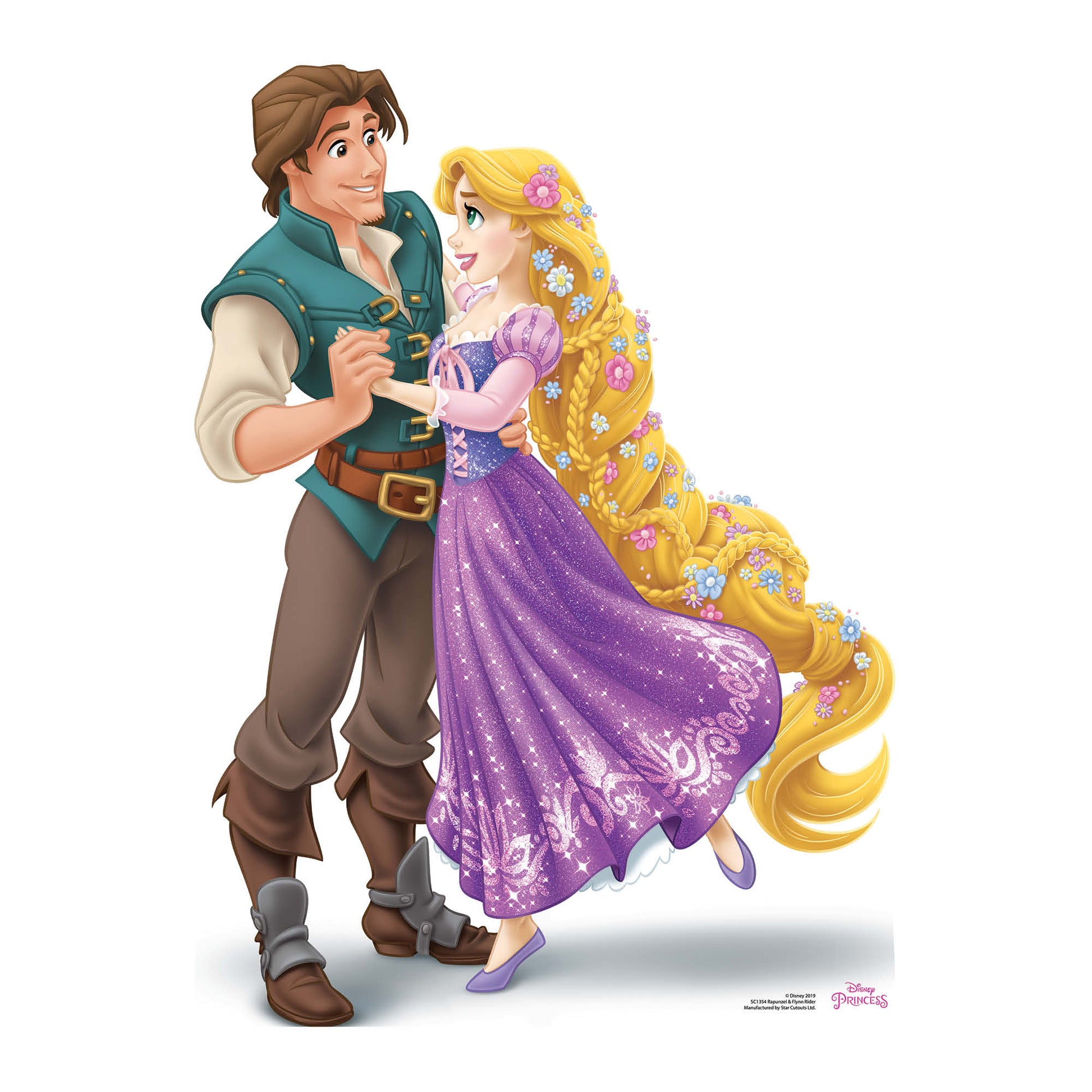 Official Rapunzel and Prince Cardboard Cutout