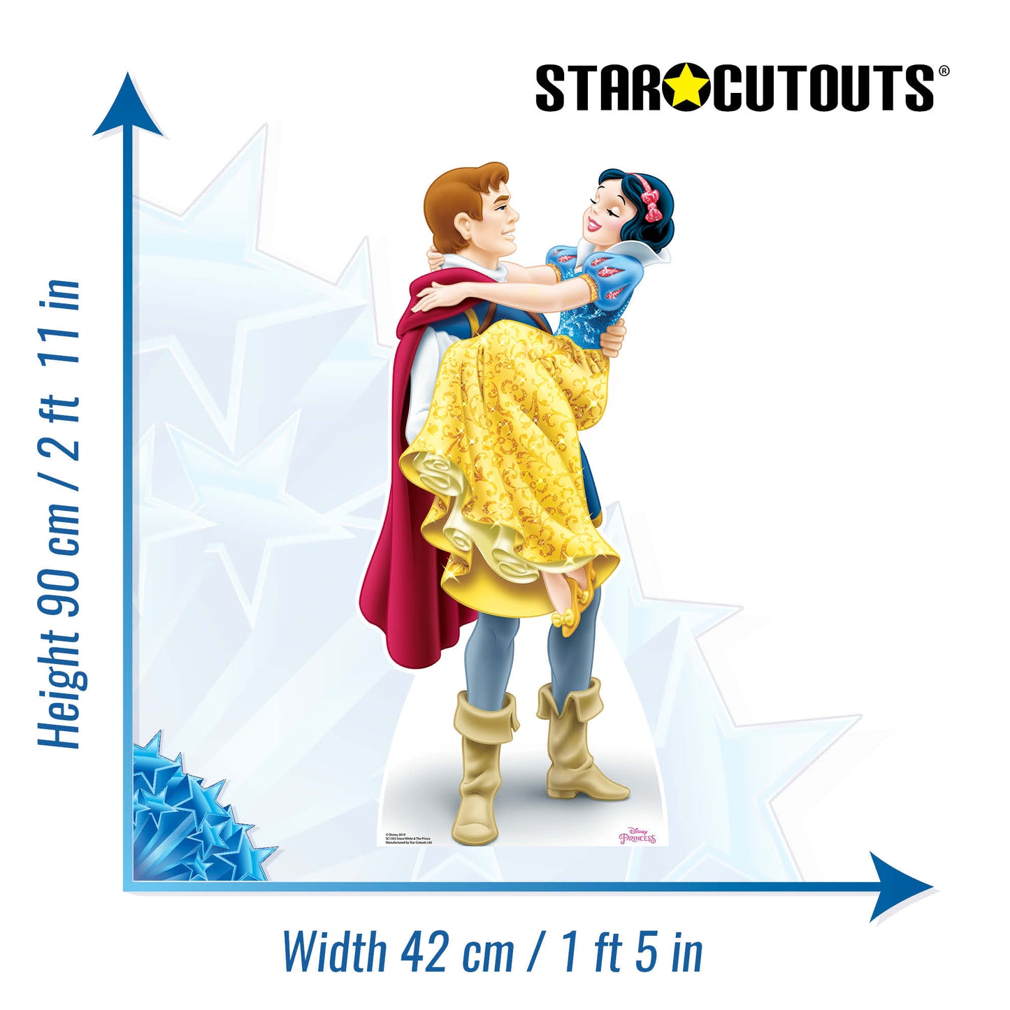 Official Snow White and Prince Cardboard Cutout
