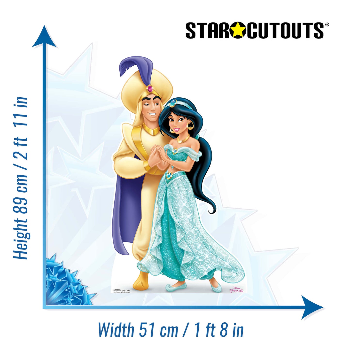 Official Jasmine and Aladdin Cardboard Cutout