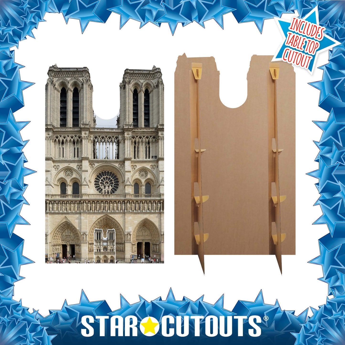 Notre Dame French Cathedral Cardboard Cutout