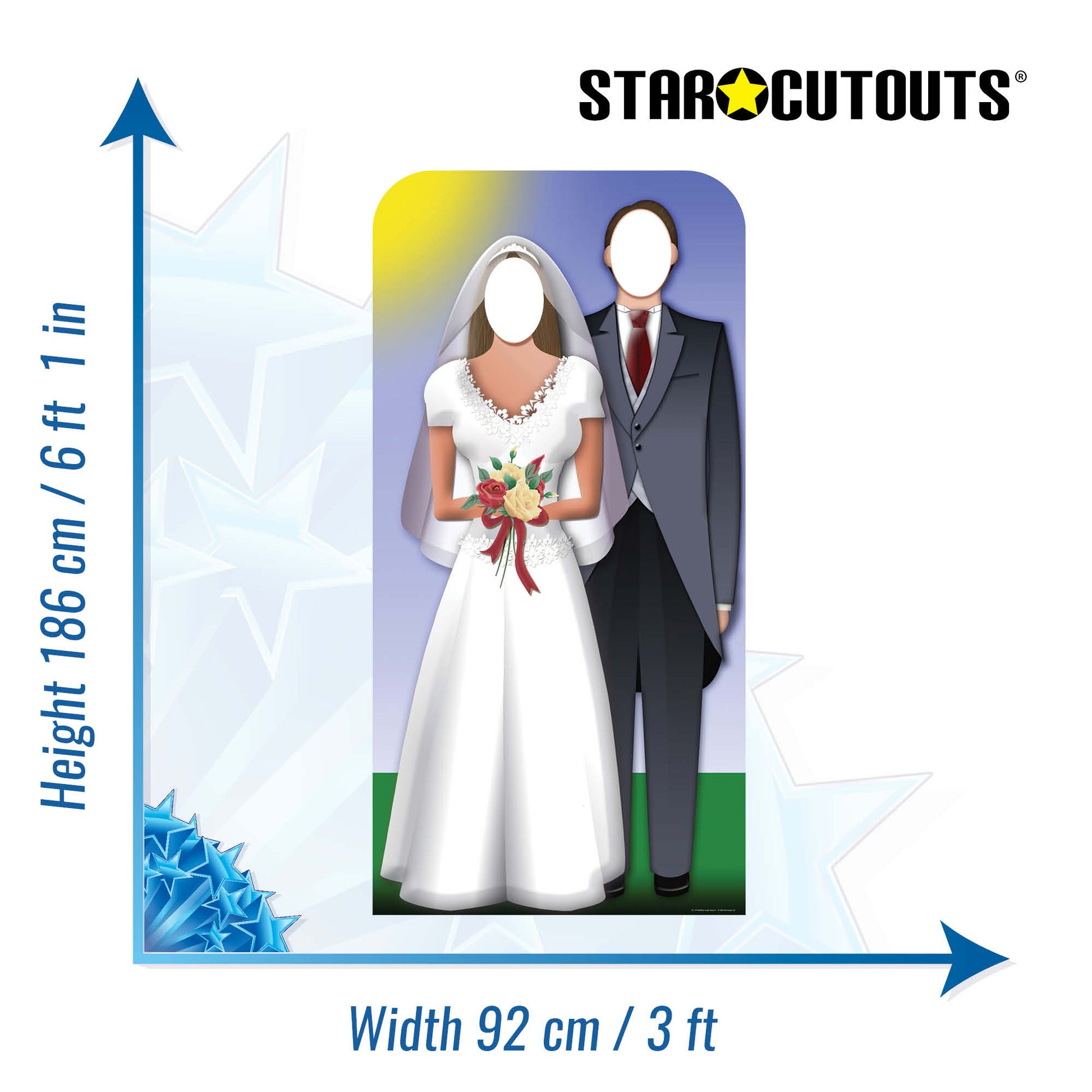 Wedding Couple Stand-In Cardboard Cutout
