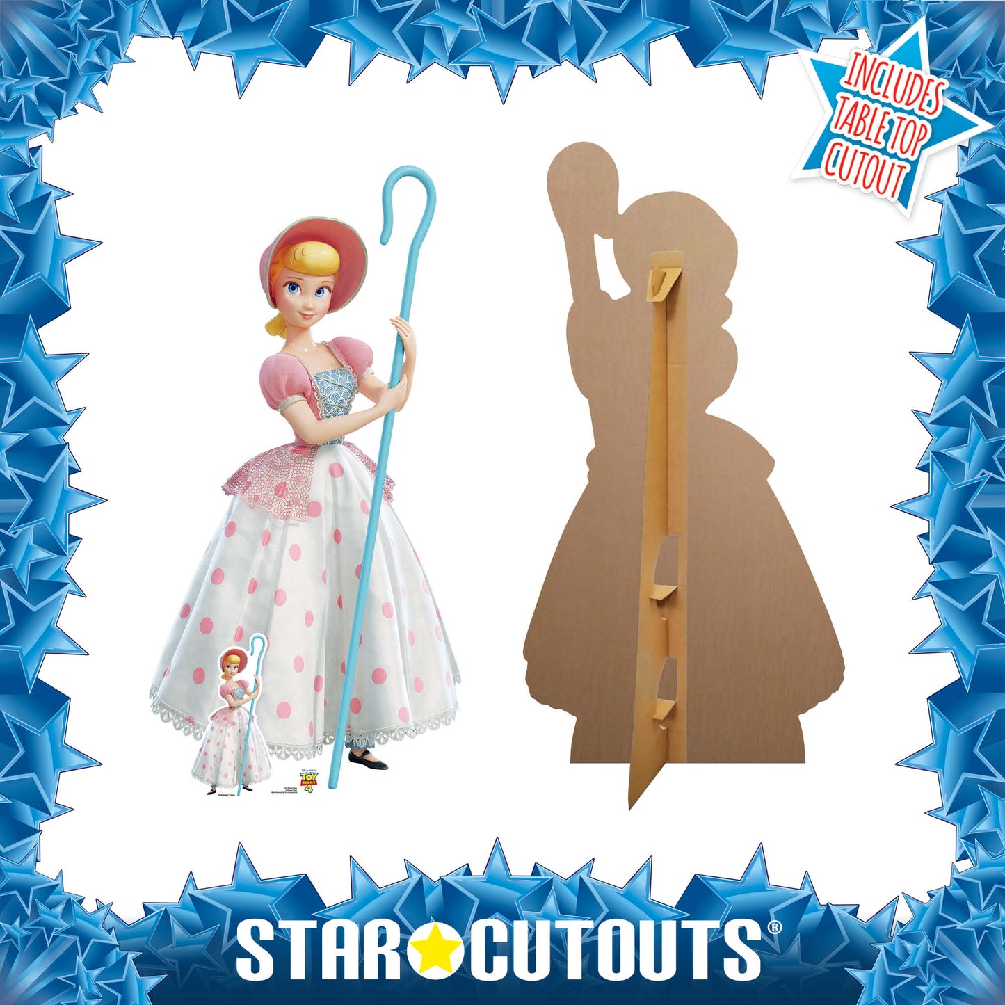Bo Peep Classic Pink and White Polka Dot Dress Toy Story 4 Cardboard Cutout