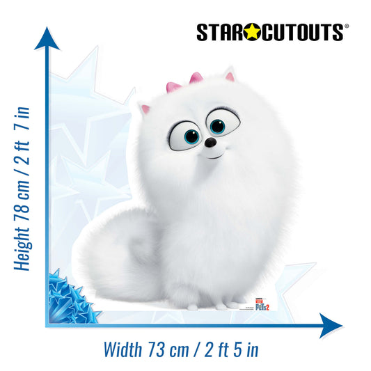 Gidget Fluffy White Dog Secret Life of Pets Cardboard Cutout - mycardboardcutout