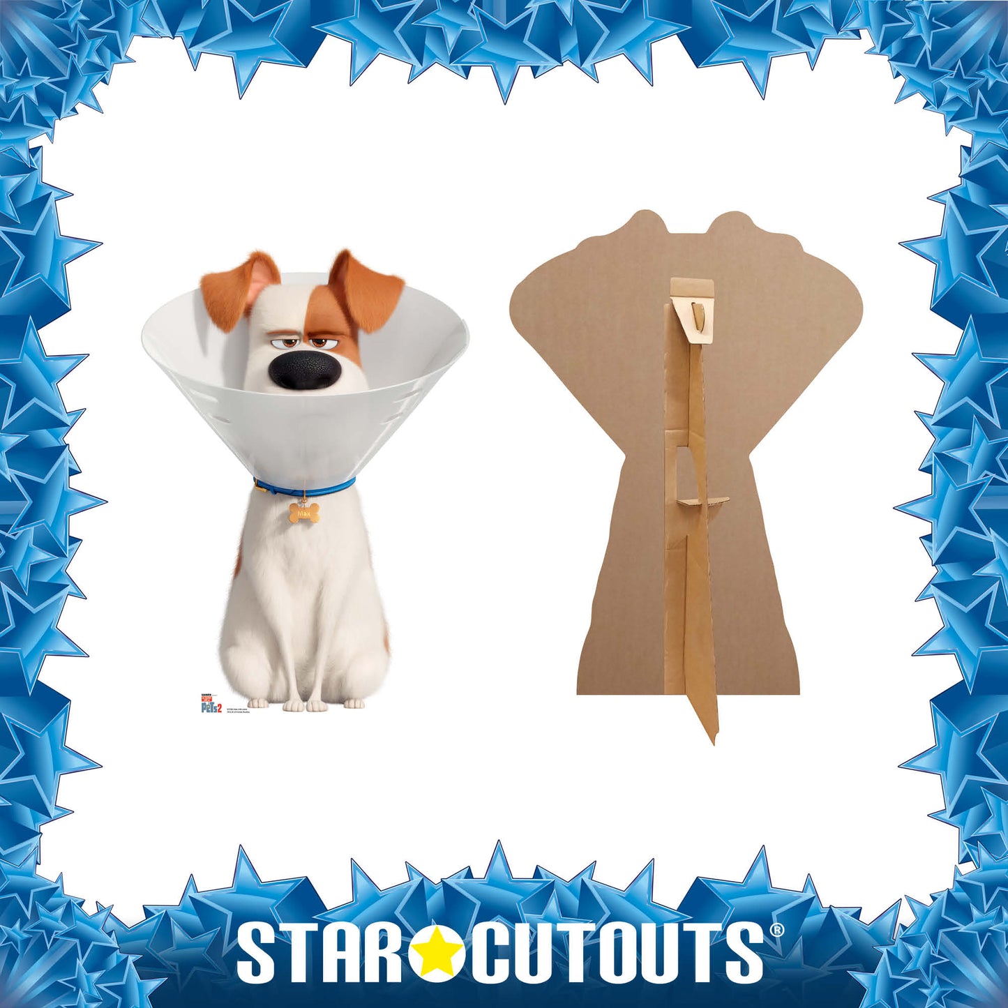 Max the Dog wearing a Cone Collar Cardboard Cutout