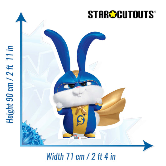 Superhero Rabbit Snowball Secret Life of Pets Cardboard Cutout - mycardboardcutout