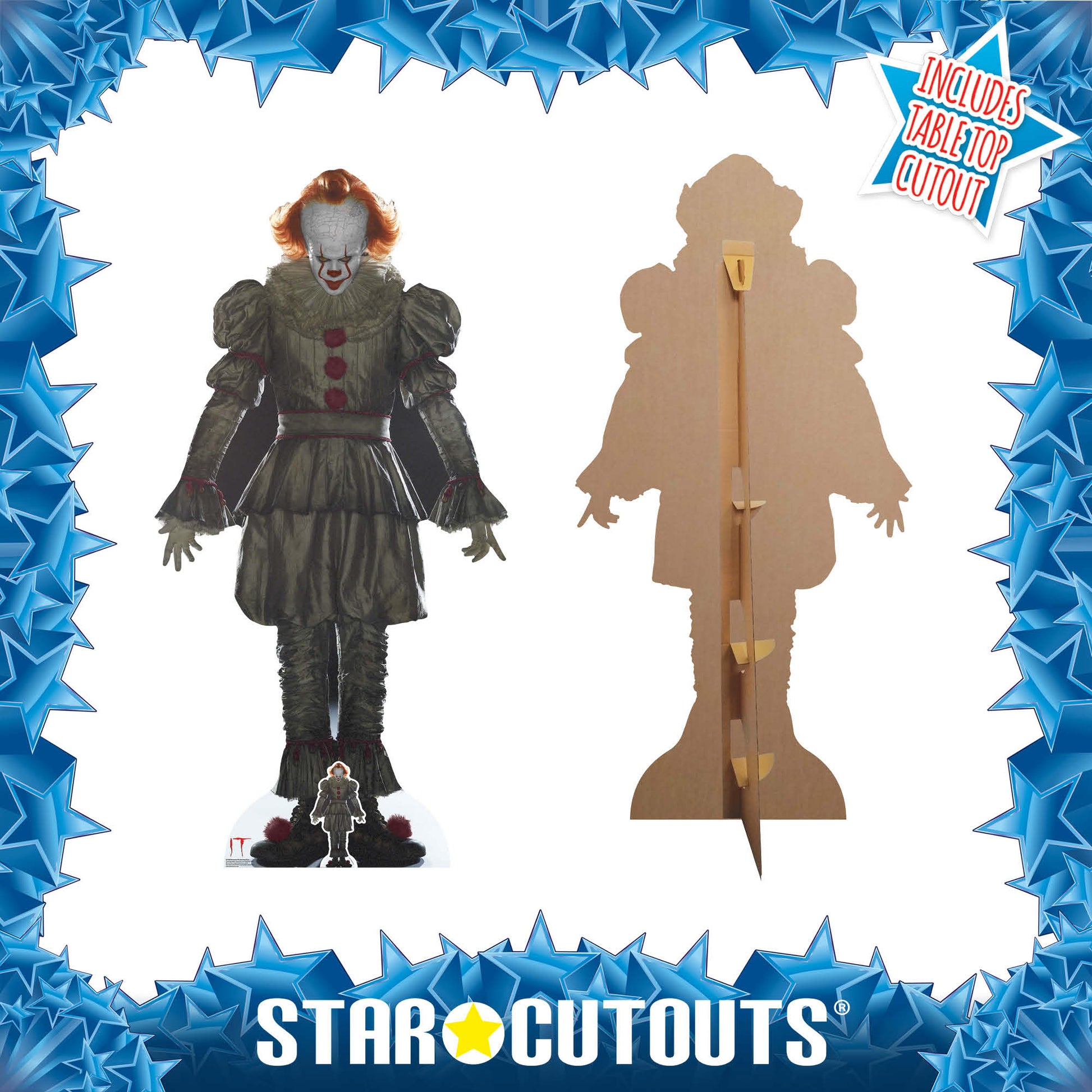 Pennywise cardboard cutout front and back image