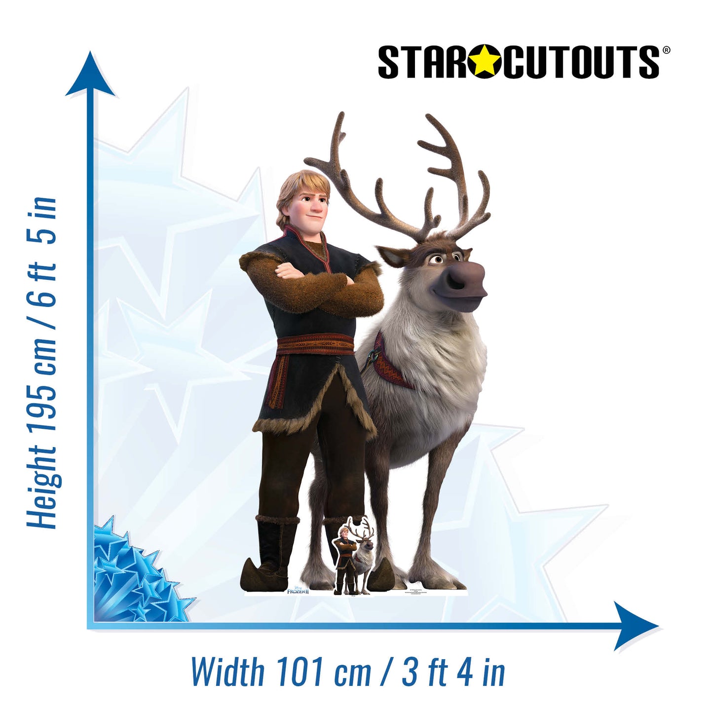 Kristoff and Sven Frozen Cardboard Cutout