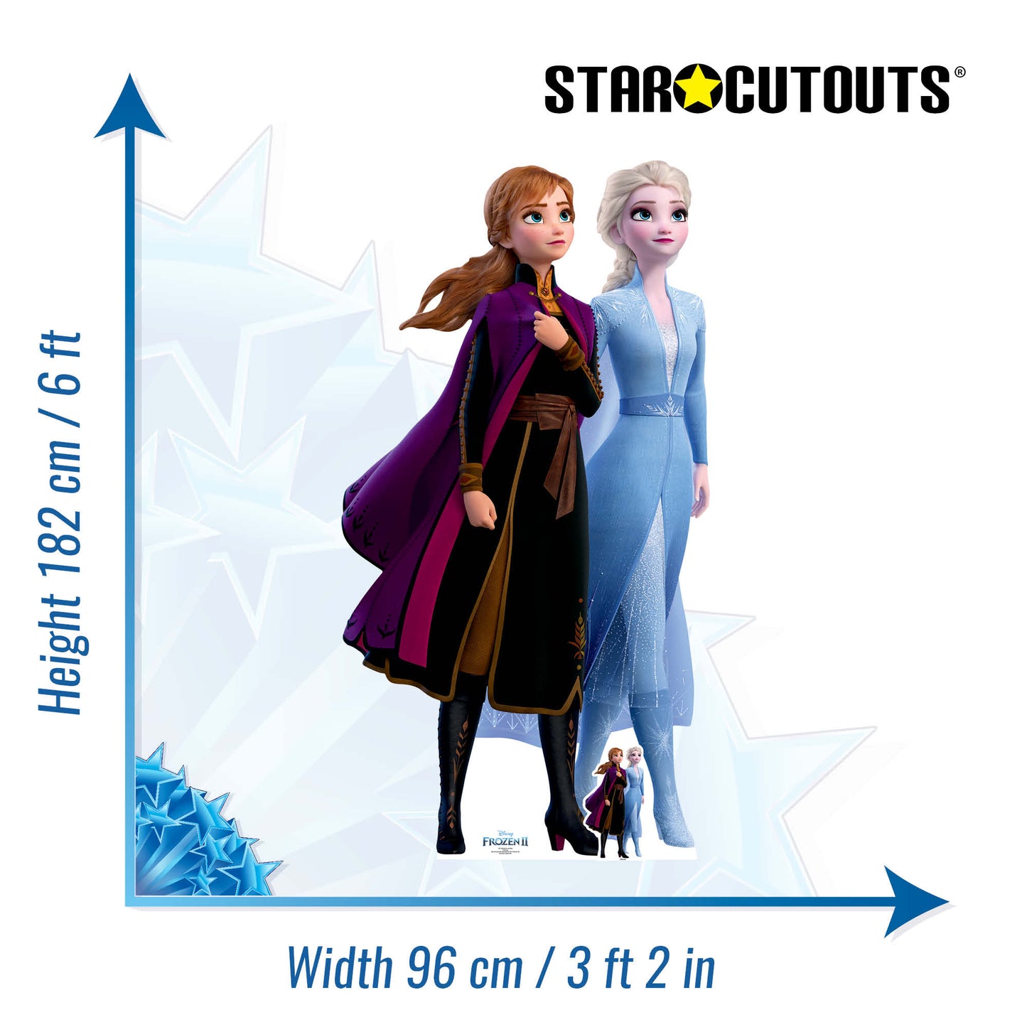 Journey Together Anna and Elsa Frozen Cardboard Cutout