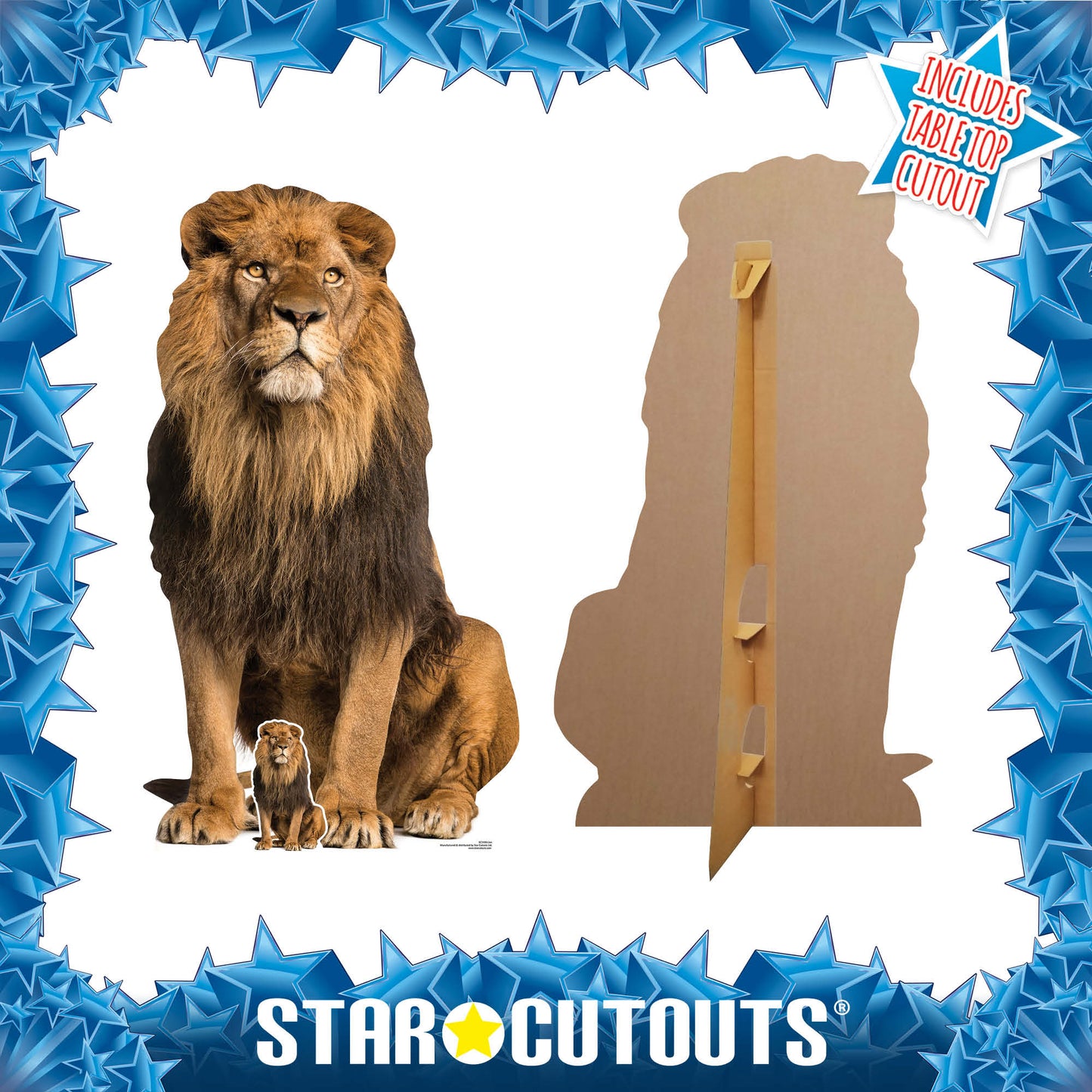 Adult Male Lion Sitting Jungle Safari Theme Animal Cardboard Cutout