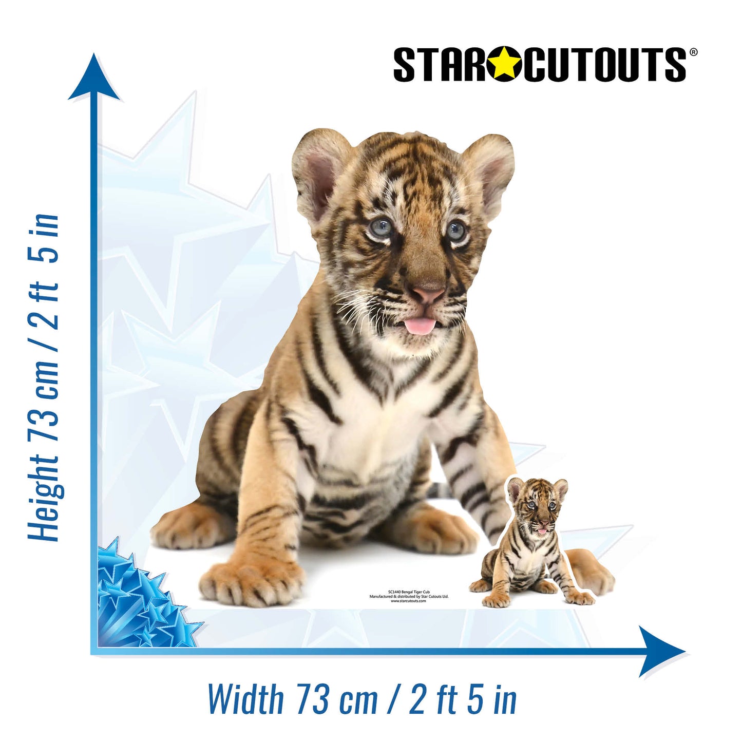 Bengal Tiger Cub Sitting Jungle Safari Theme Animal Cardboard Cutout