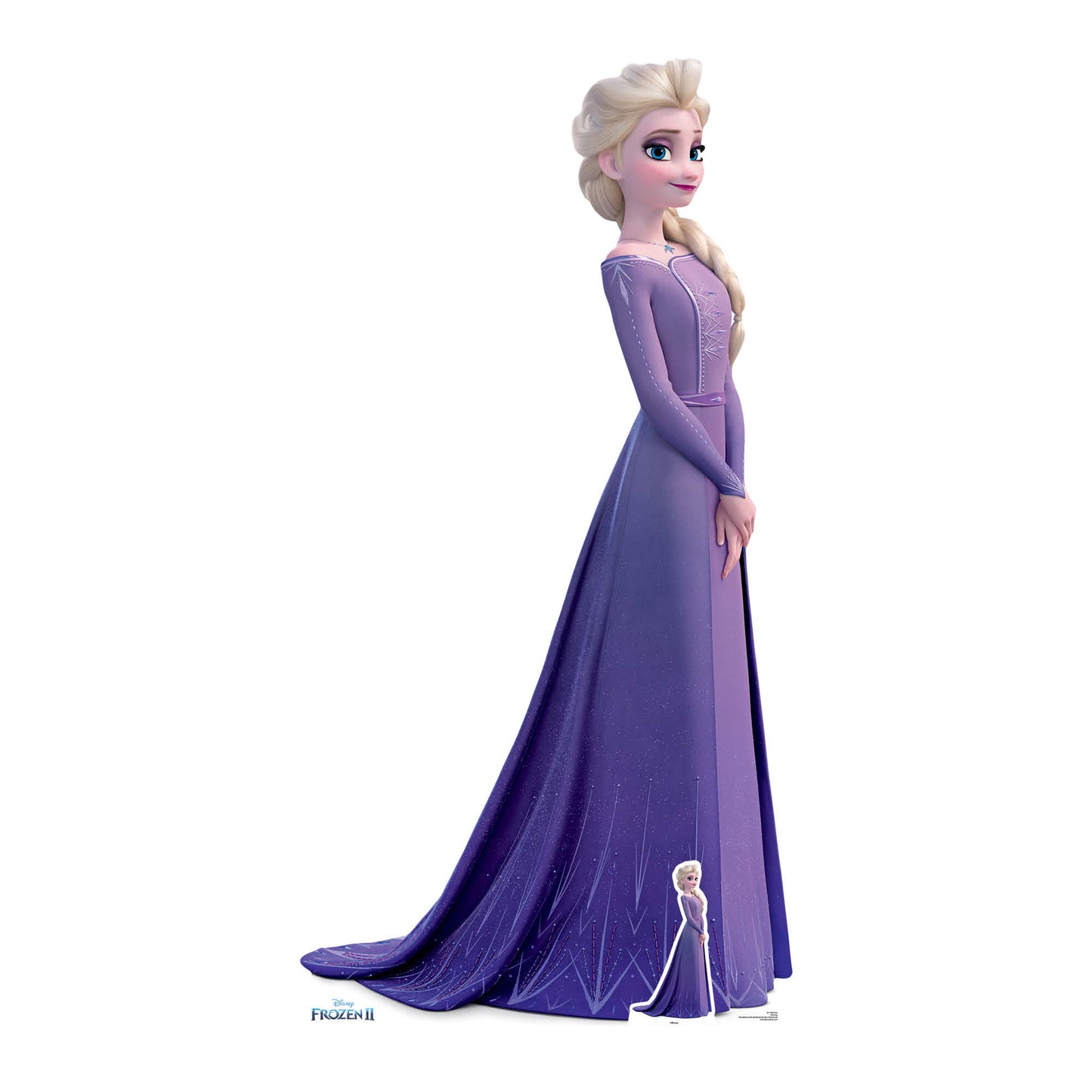 Elsa Violet Dress Frozen Cardboard Cutout