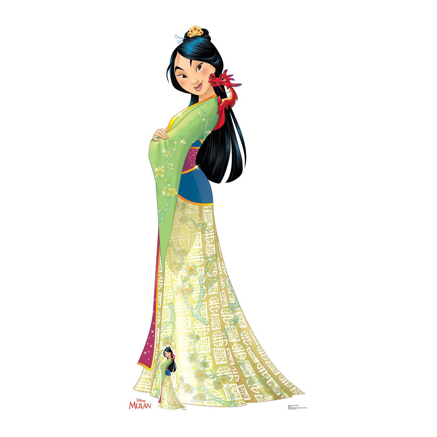 Official Mulan and Mushu Cardboard Cutout