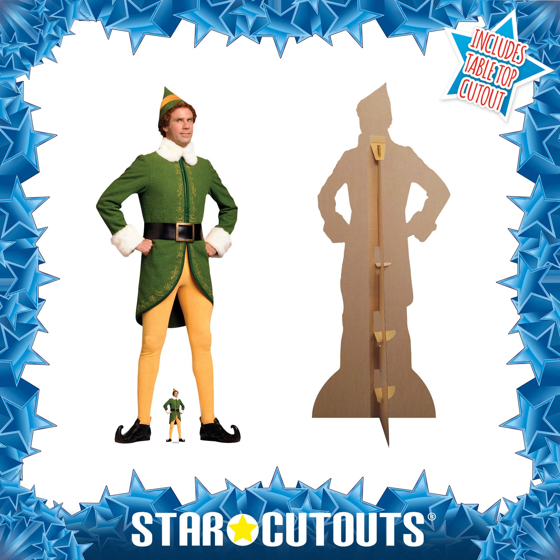 Buddy the Elf Classic Christmas Hands On Hips Cardboard Cutout - mycardboardcutout