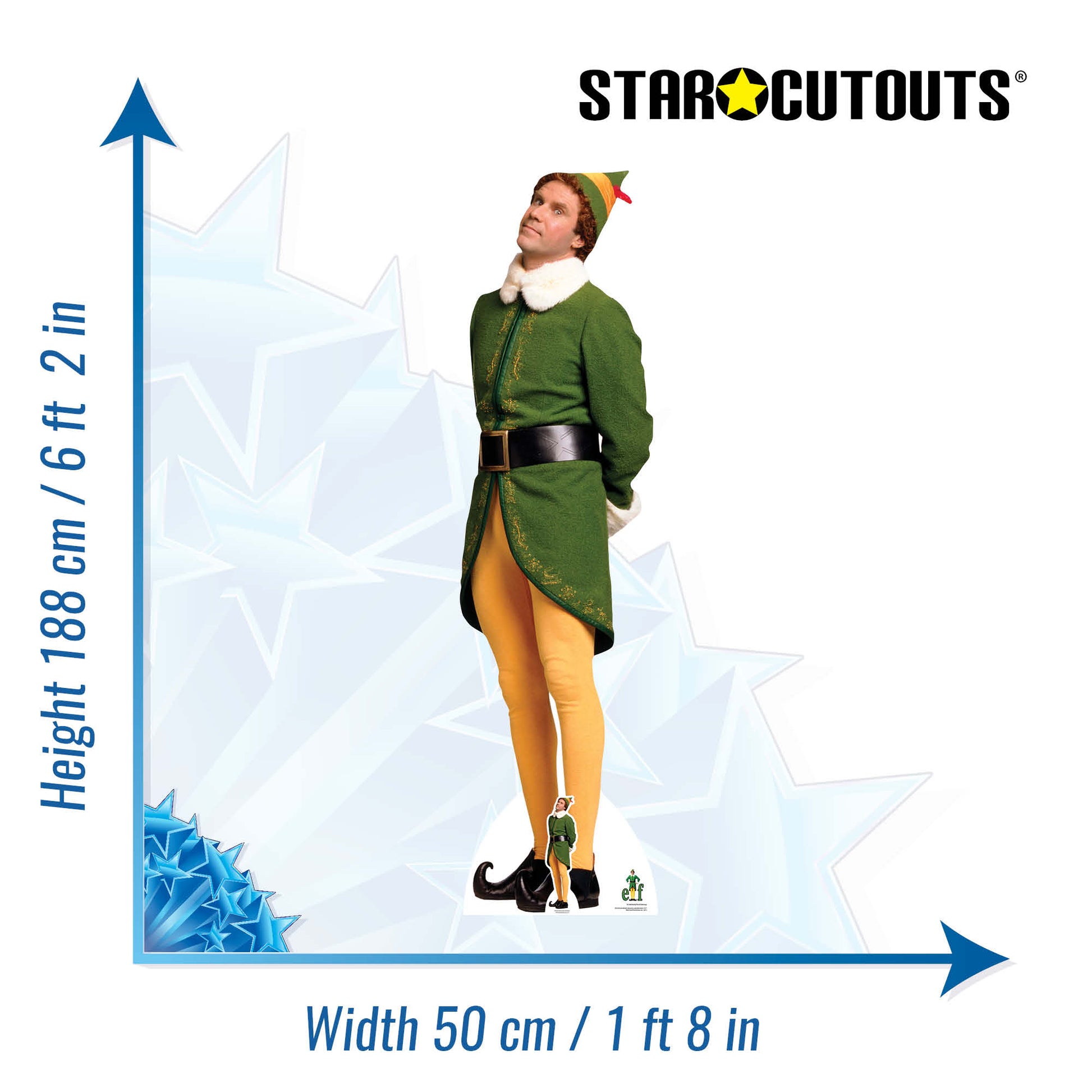 Buddy Elf Waiting For Christmas Cardboard Cutout - mycardboardcutout