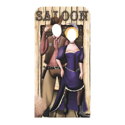 Wild West Saloon Couple Stand-In Cardboard Cutout