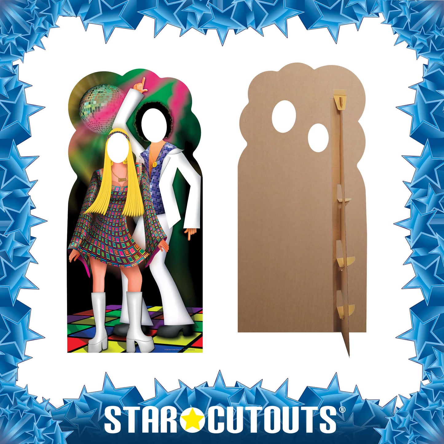 Disco Couple Stand- In Cardboard Cutout