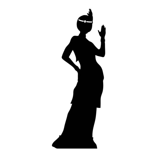 Flapper Girl Black Silhouette Cutout