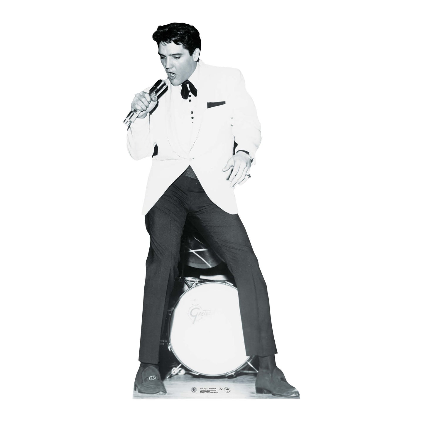 Elvis Presley Classic White Jacket and Drum Cardboard Cutout MyCardboardCutout