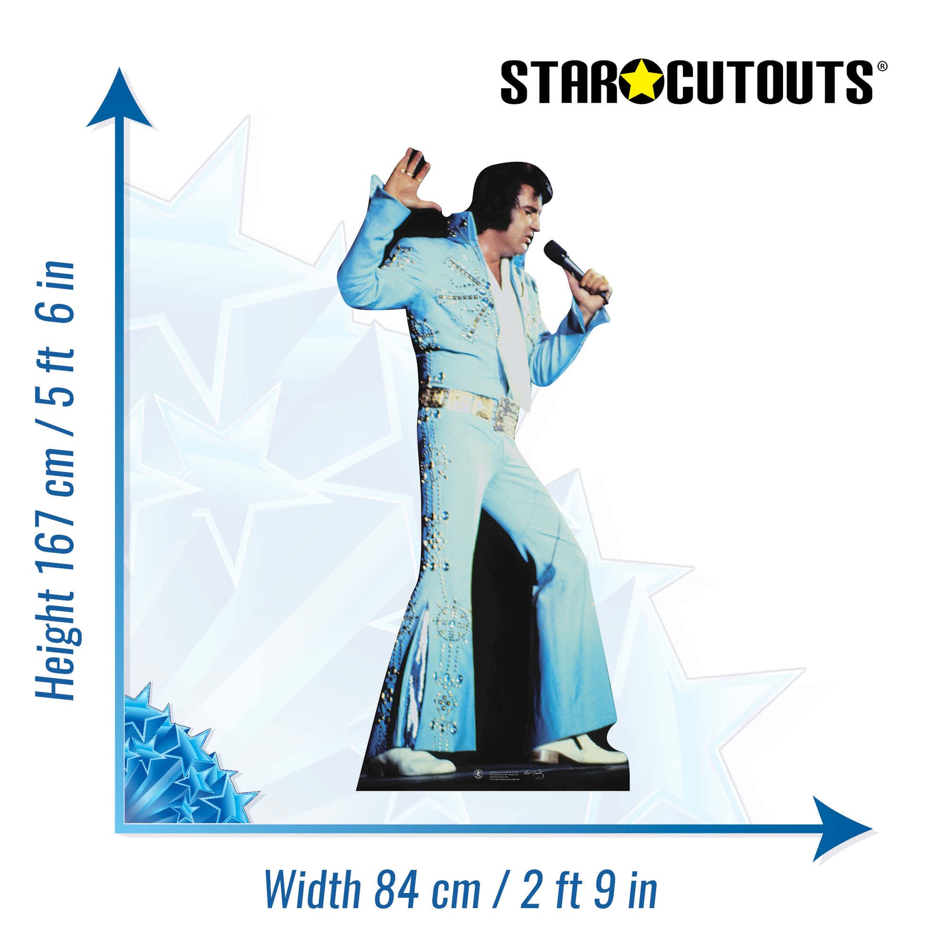 Elvis Blue Jump Suit Cardboard Cutout MyCardboardCutout
