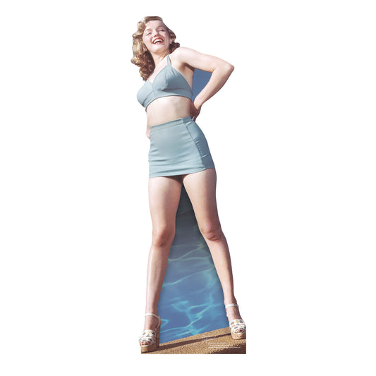 Marilyn Monroe Blue Bikini Cardboard Cutout
