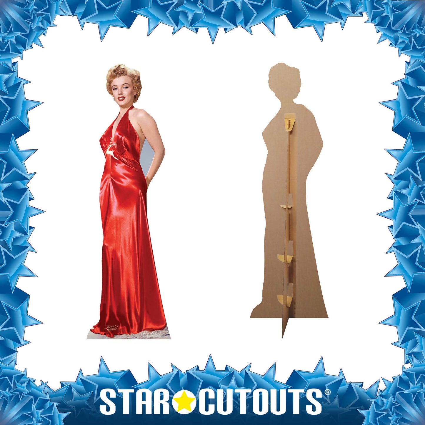 Marilyn Monroe Red Gown Cardboard Cutout Lifesize