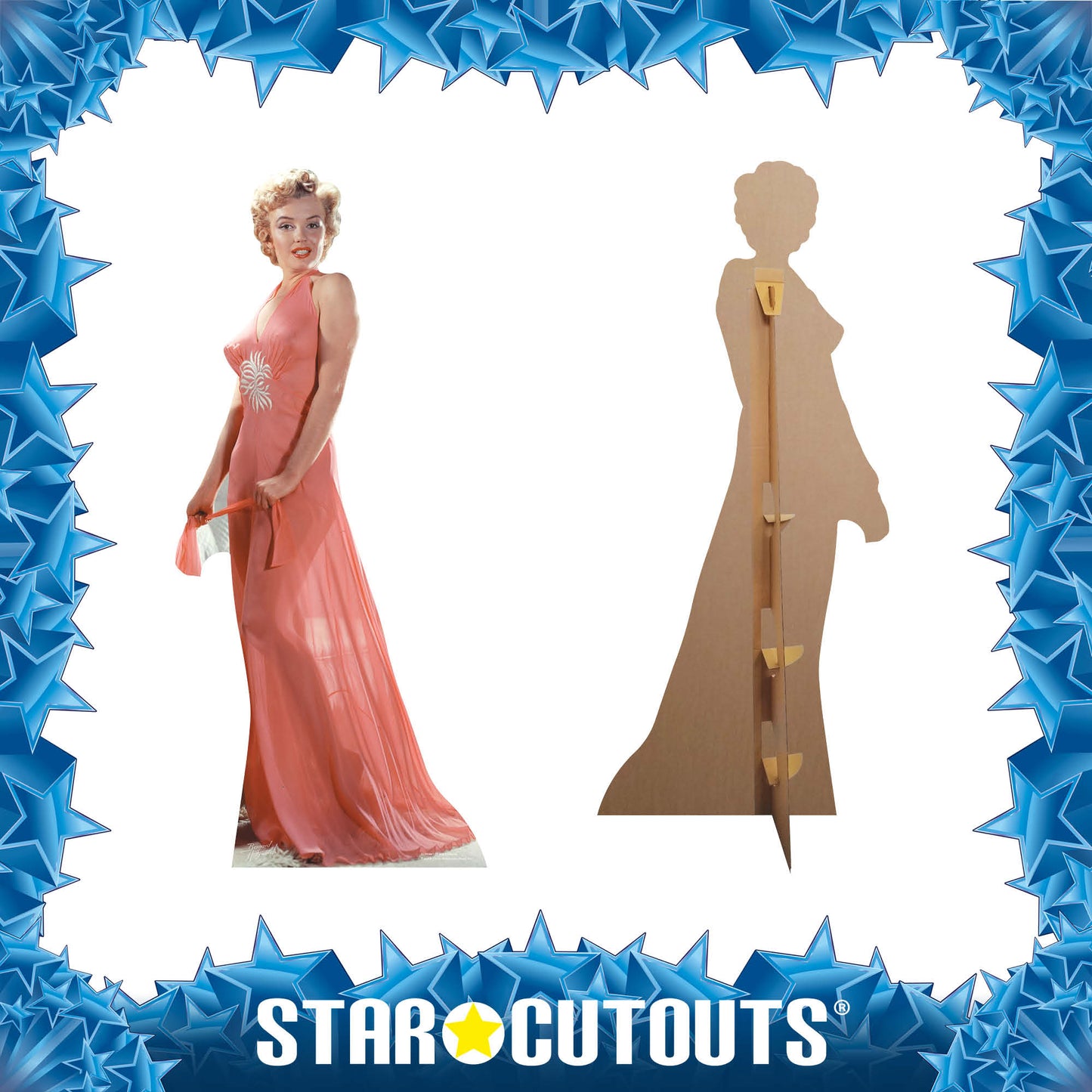 Marilyn Monroe Peach Night Gown Cardboard Cutout Lifesize