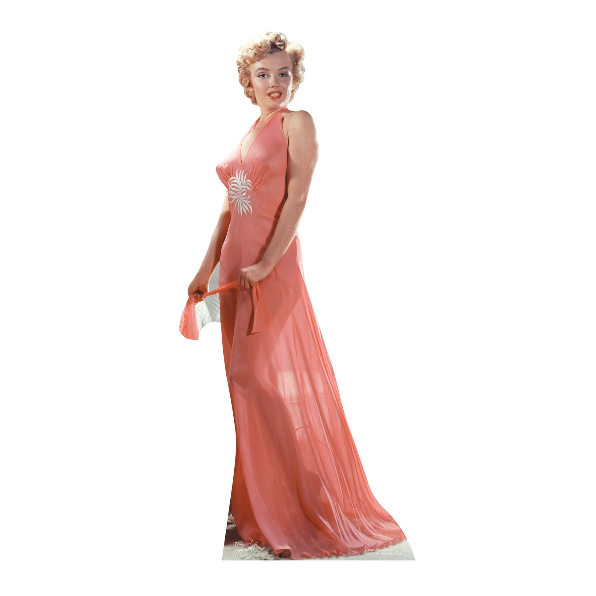Marilyn Monroe Peach Evening Gown Cardboard Cutout