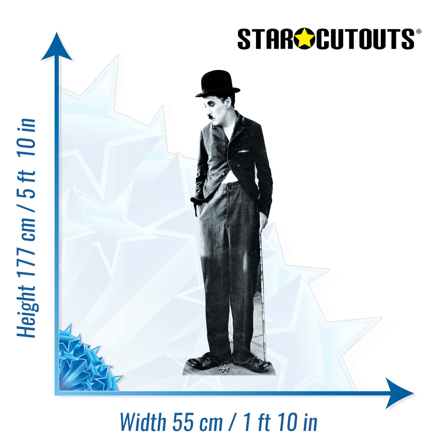Charlie Chaplin Historical Figure Cardboard Cutout Lifesize