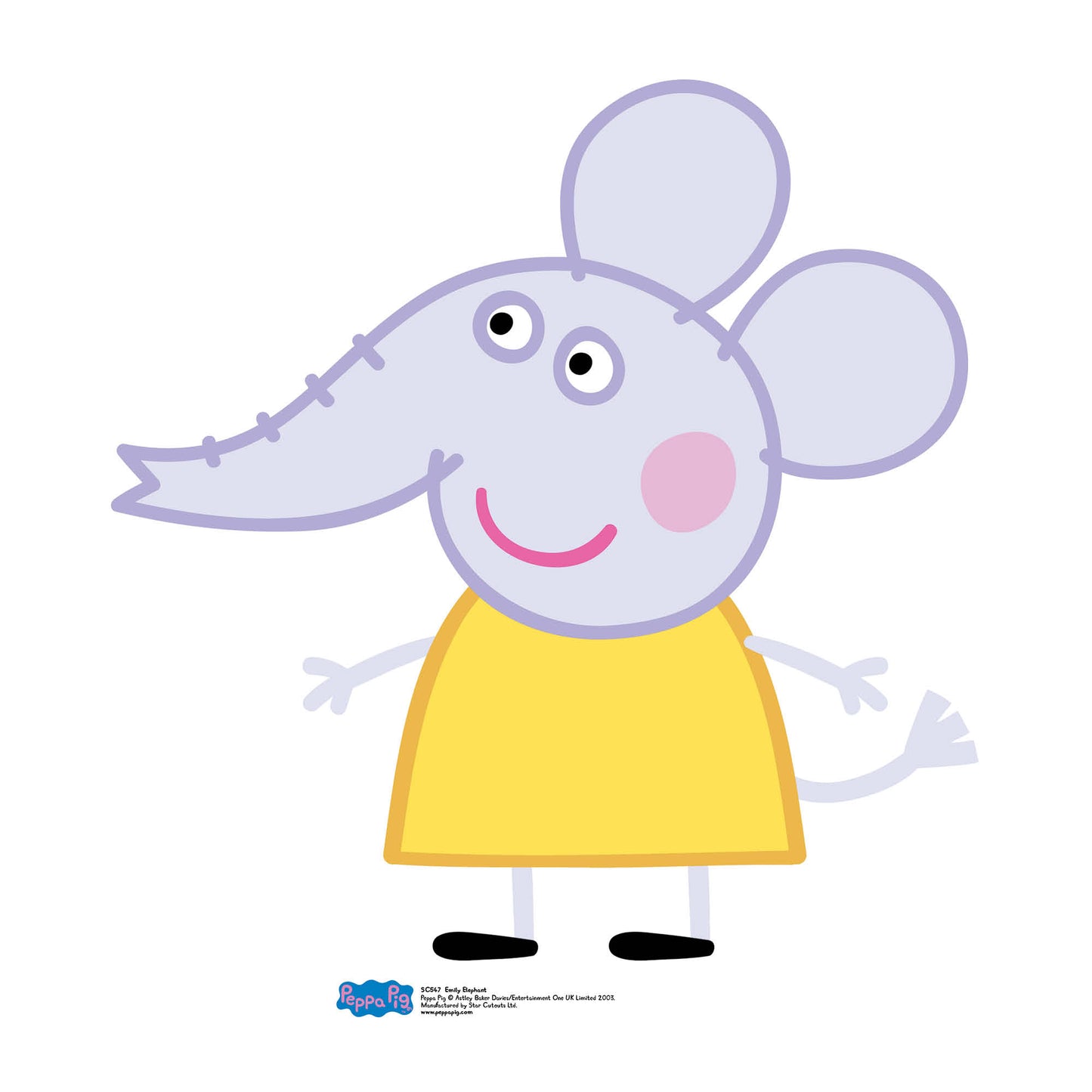 Emily Elephant Star Mini Cutout Cardboard Cutout