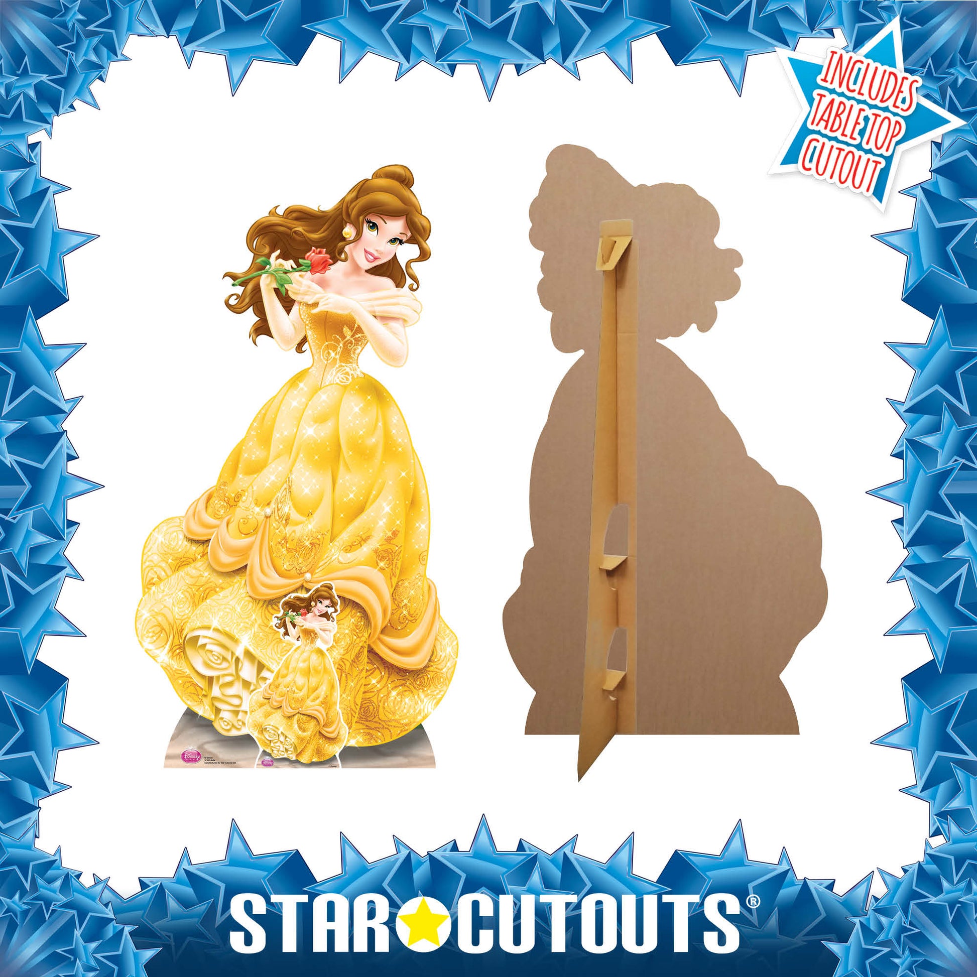 Belle Beauty and The Beast Cardboard Cutout