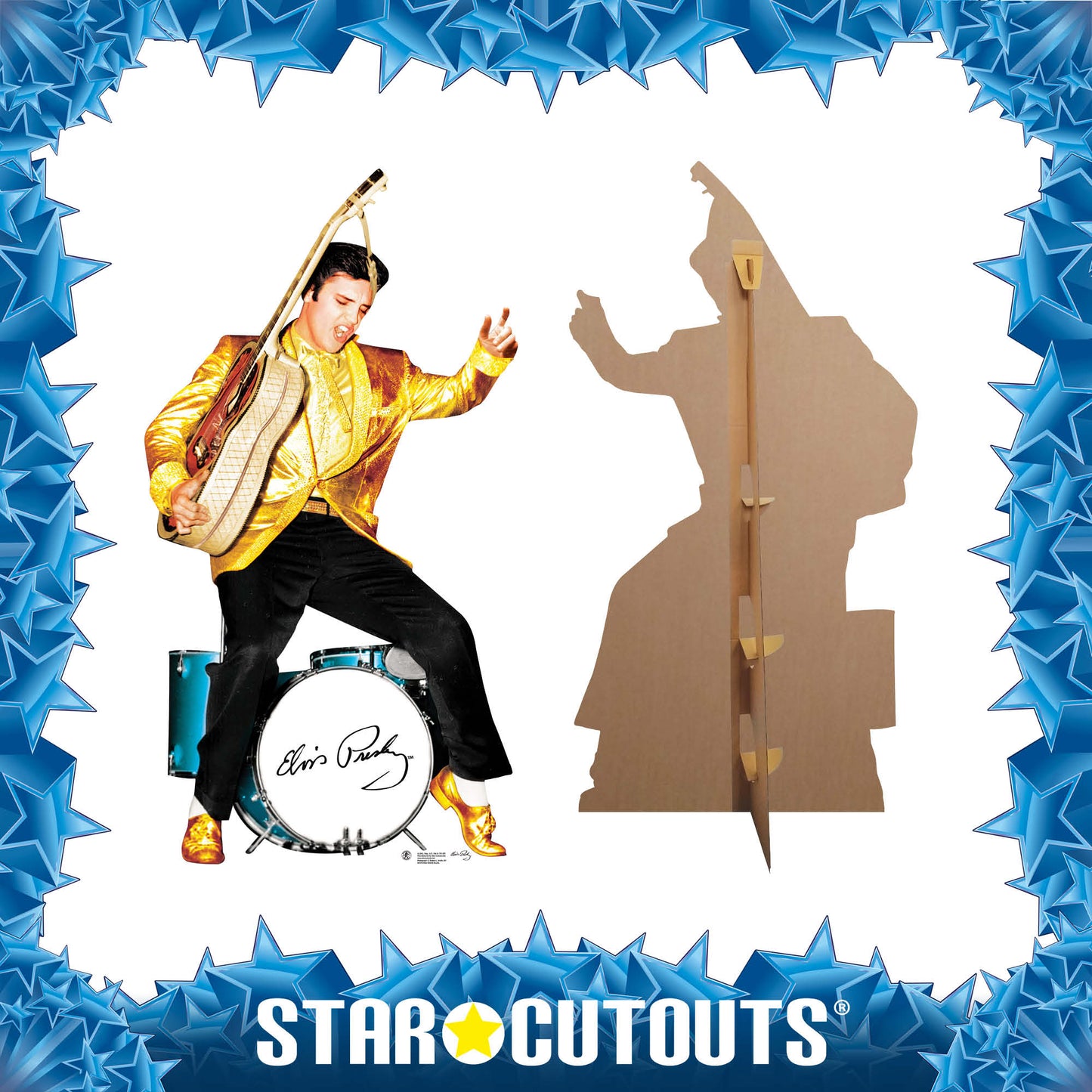 Elvis Presley Gold with Drums Cardboard Cutout MyCardboardCutout