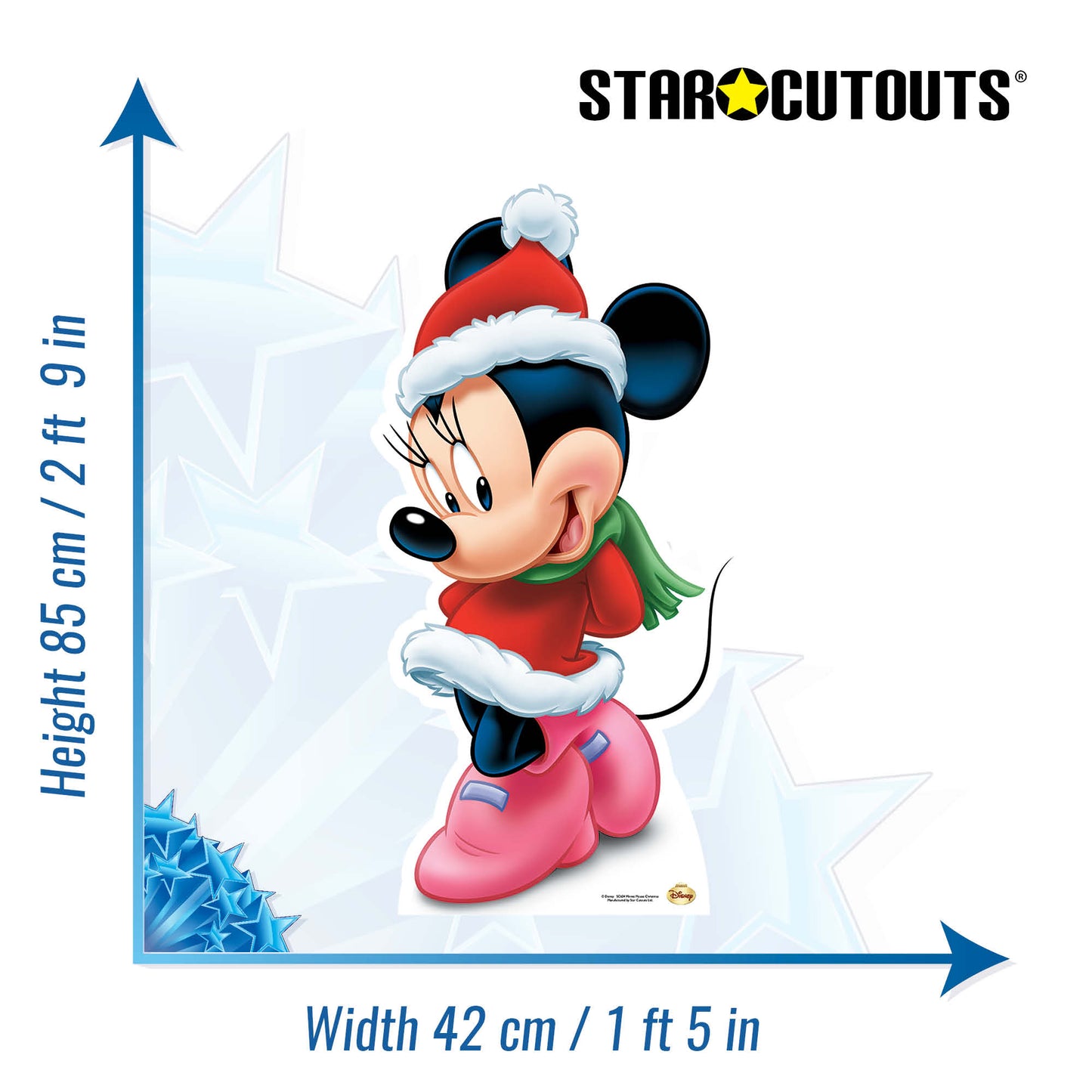 Minnie Mouse Happy Christmas Cardboard Cutout