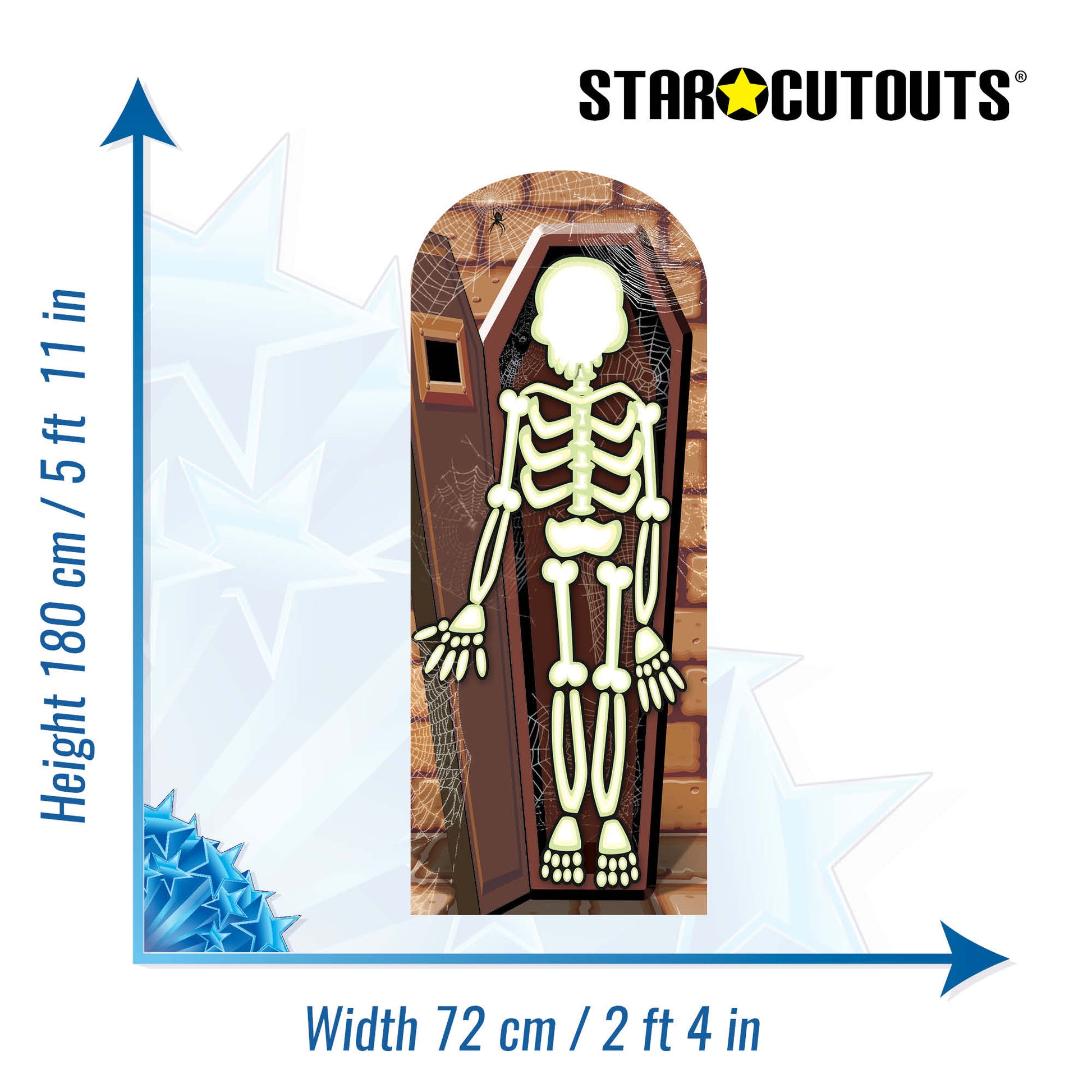 Skeleton Stand In Cardboard Cutout Lifesize - mycardboardcutout