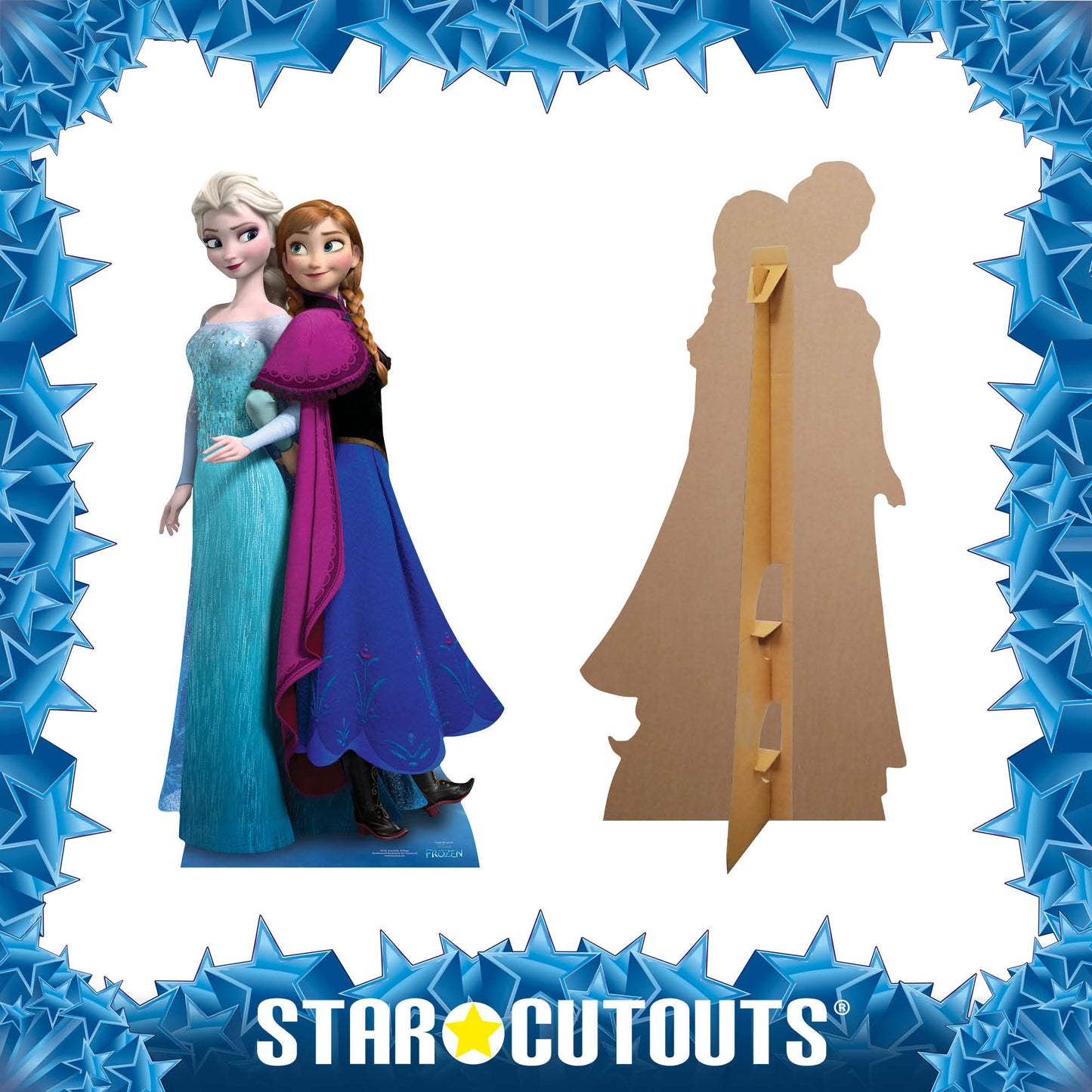 Frozen Anna and Elsa Sisters Cardboard Cutout