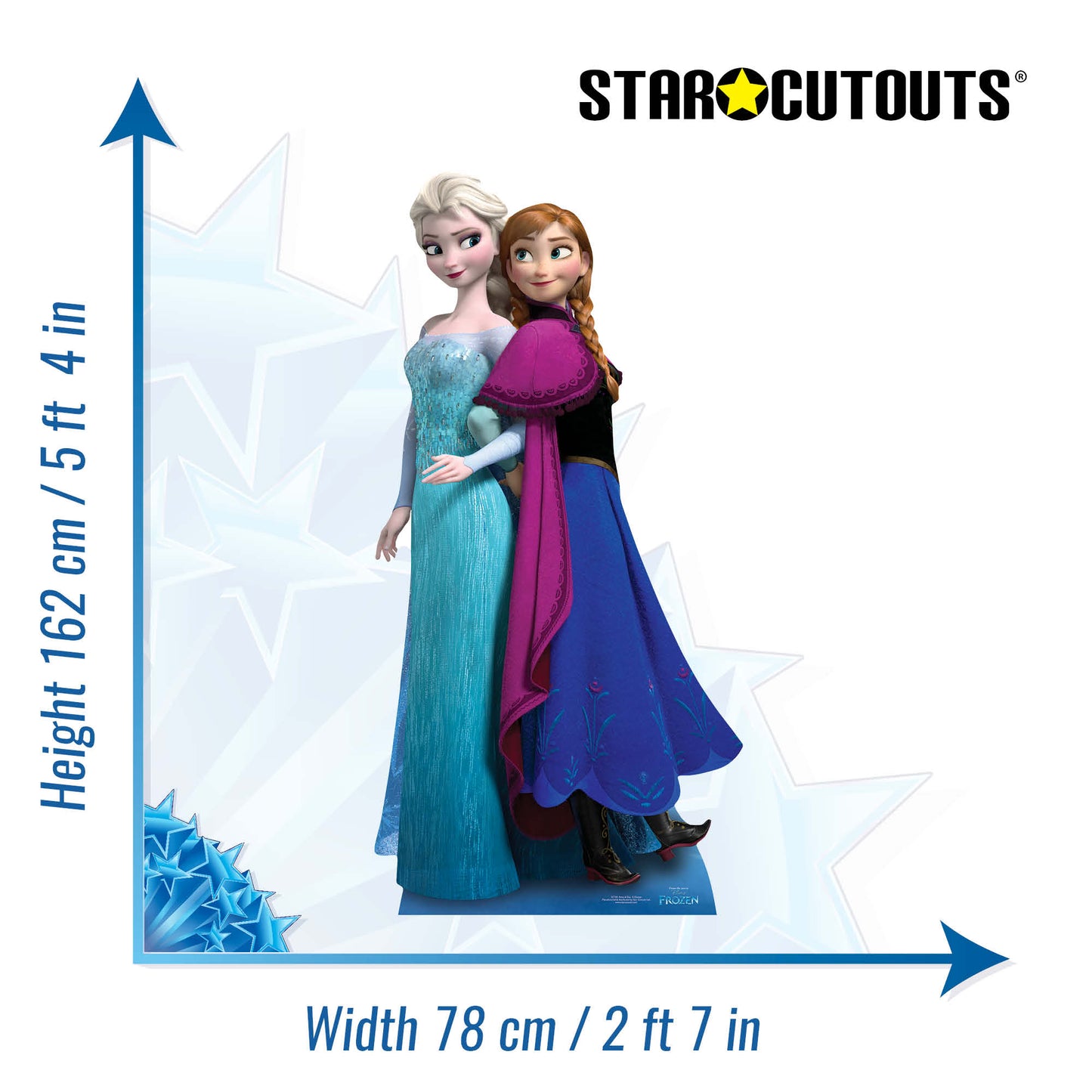 Frozen Anna and Elsa Sisters Cardboard Cutout