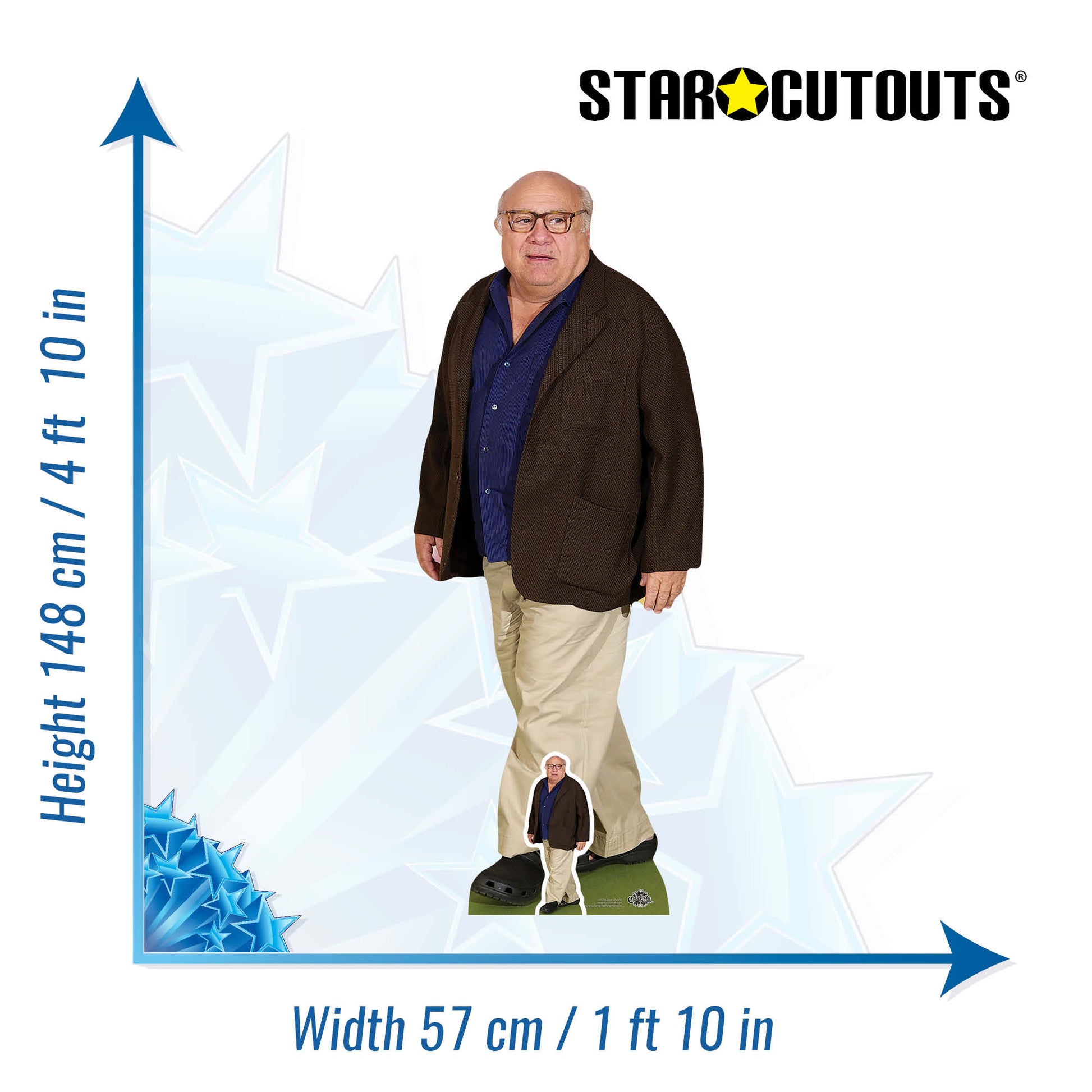 Danny DeVito Blue Shirt Lifesize Cardboard Cutout - mycardboardcutout