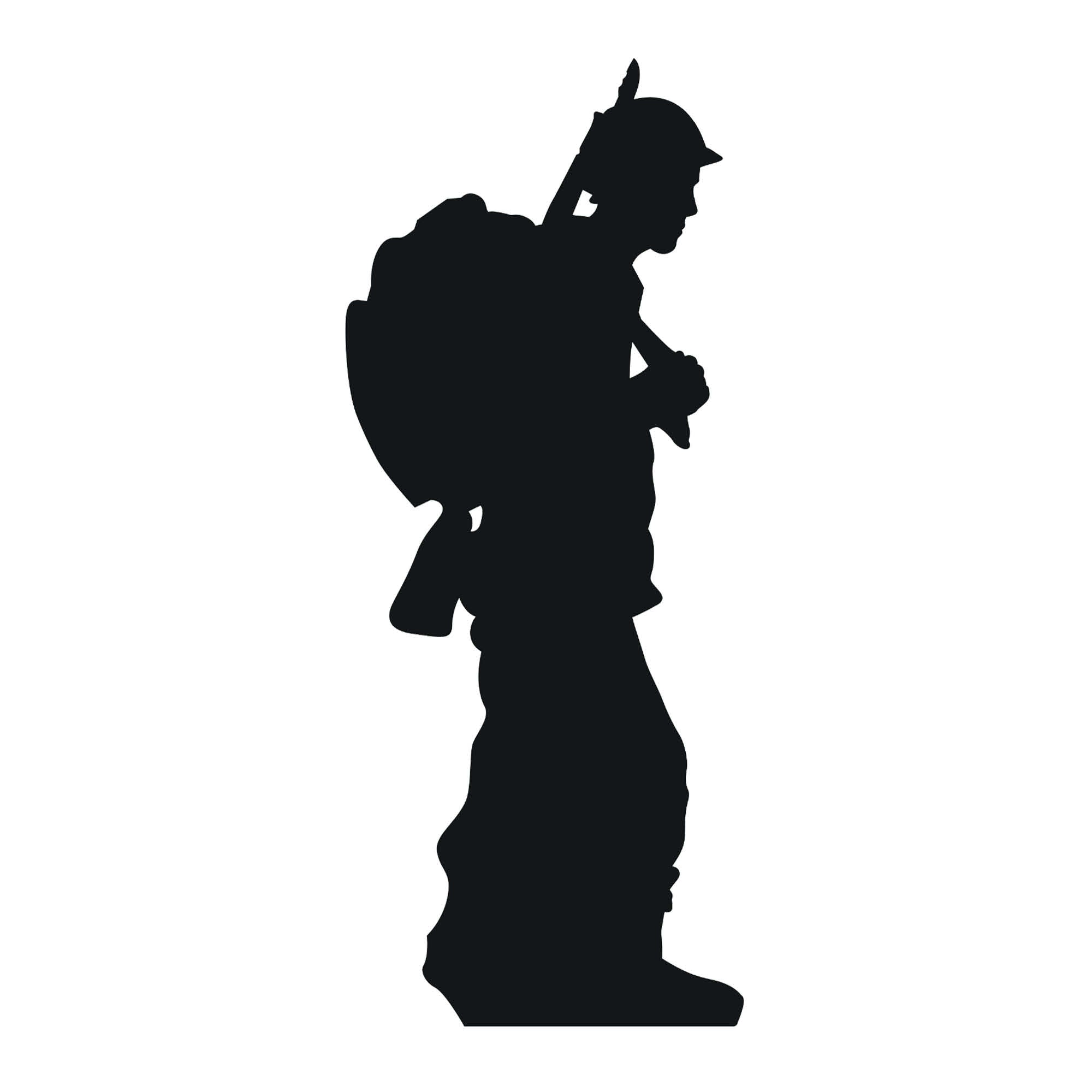 Soldier Black Silhouette Cutout – mycardboardcutout