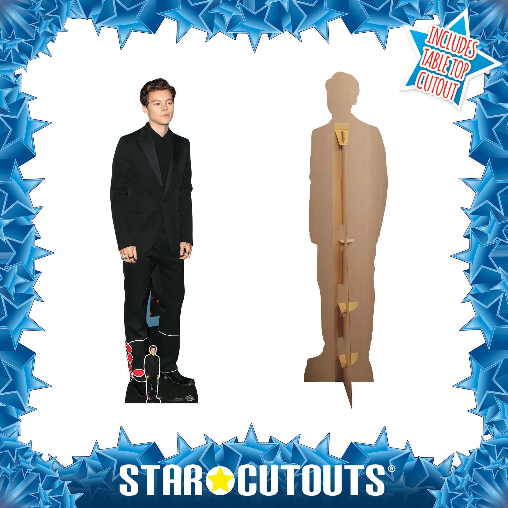 Harry Styles Black Suit Cardboard Cutout - mycardboardcutout