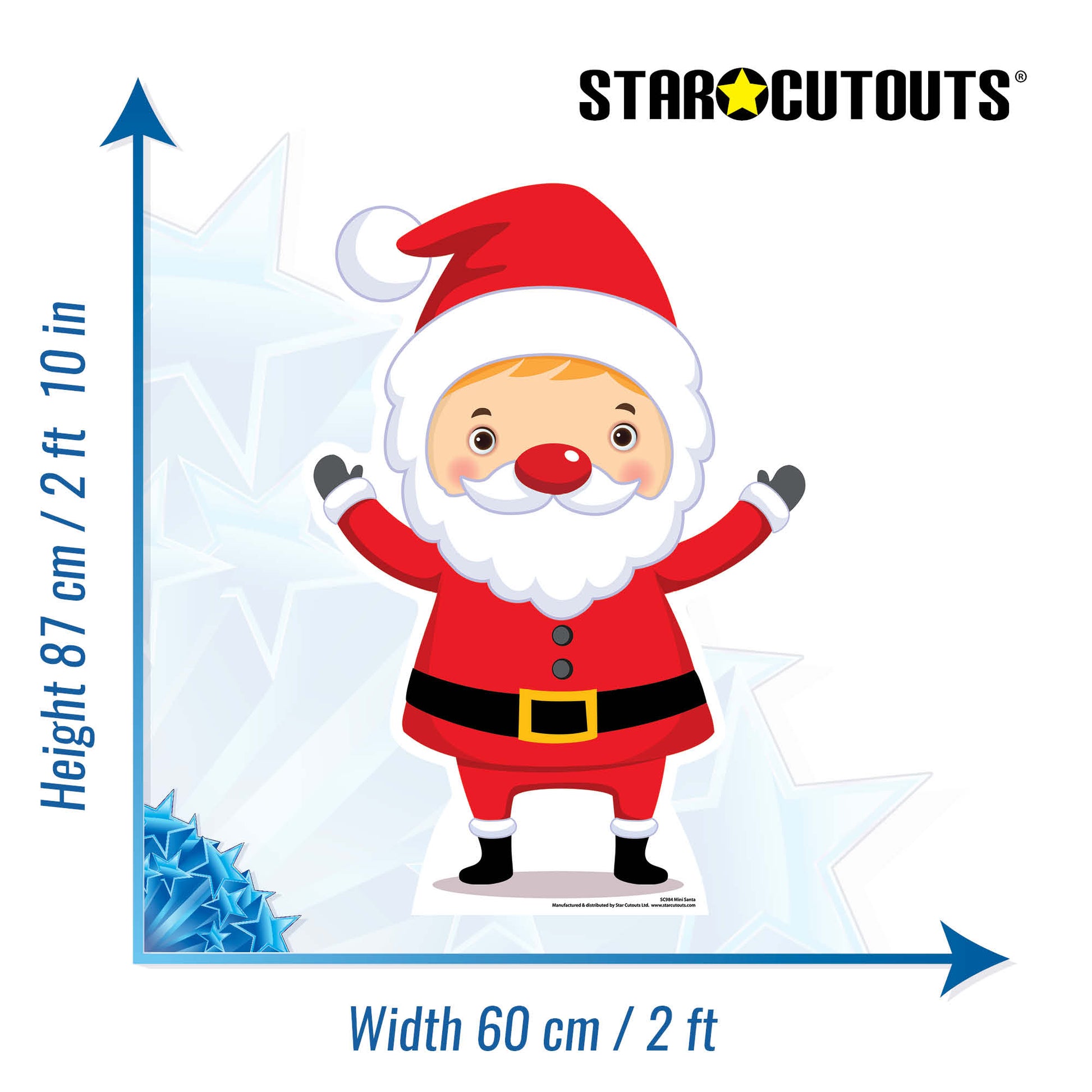Cute Santa Claus Father Christmas Cardboard Cutout - mycardboardcutout