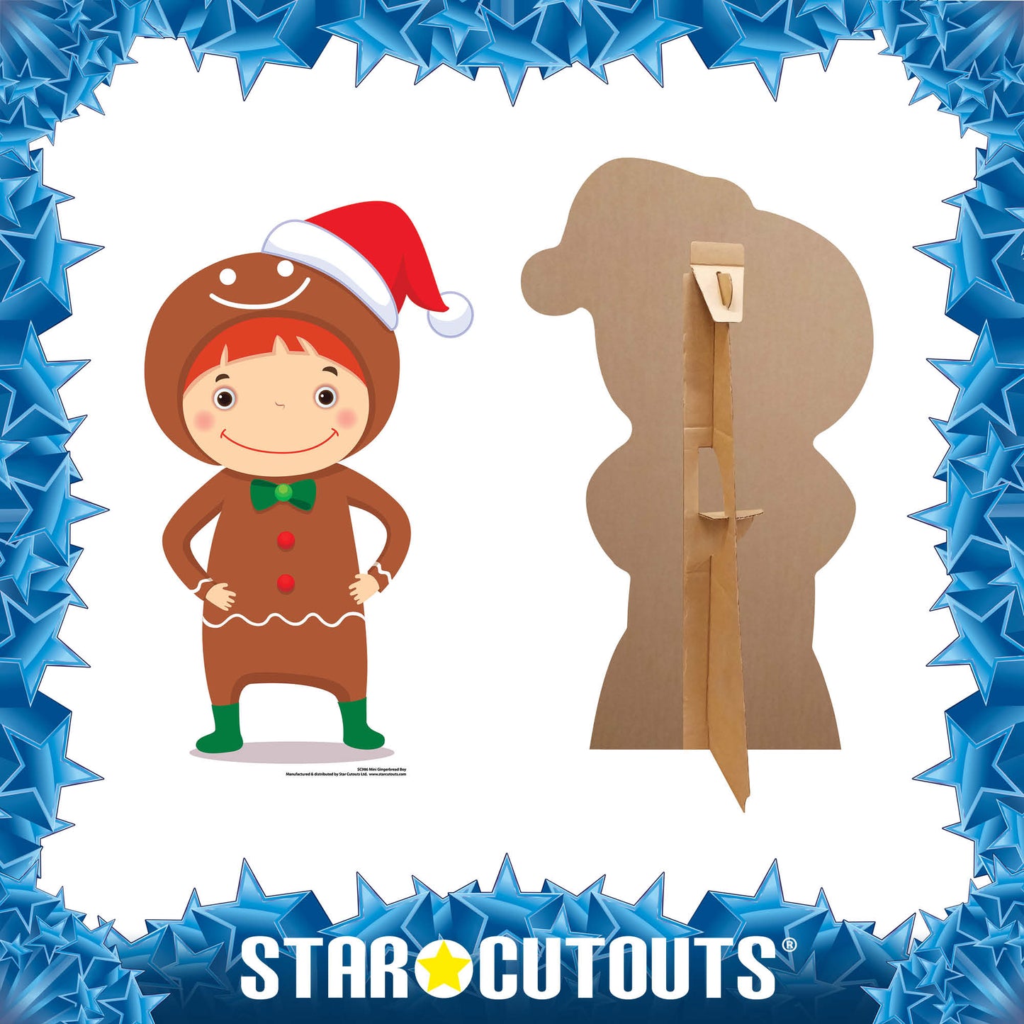 Cute Christmas Gingerbread Boy Cardboard Cutout
