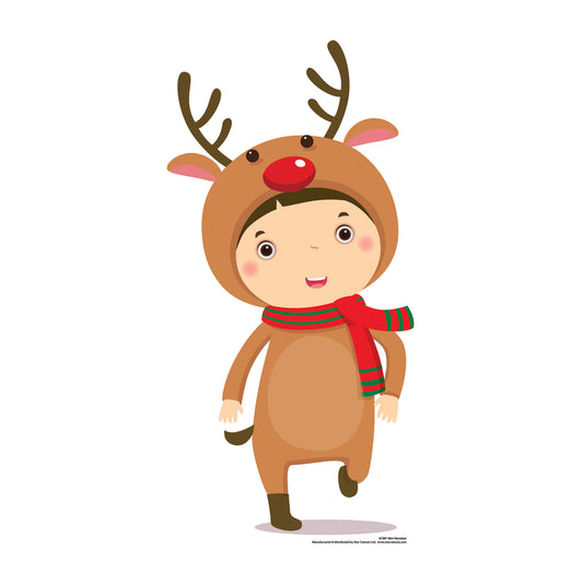 Cute Christmas Reindeer Cardboard Cutout