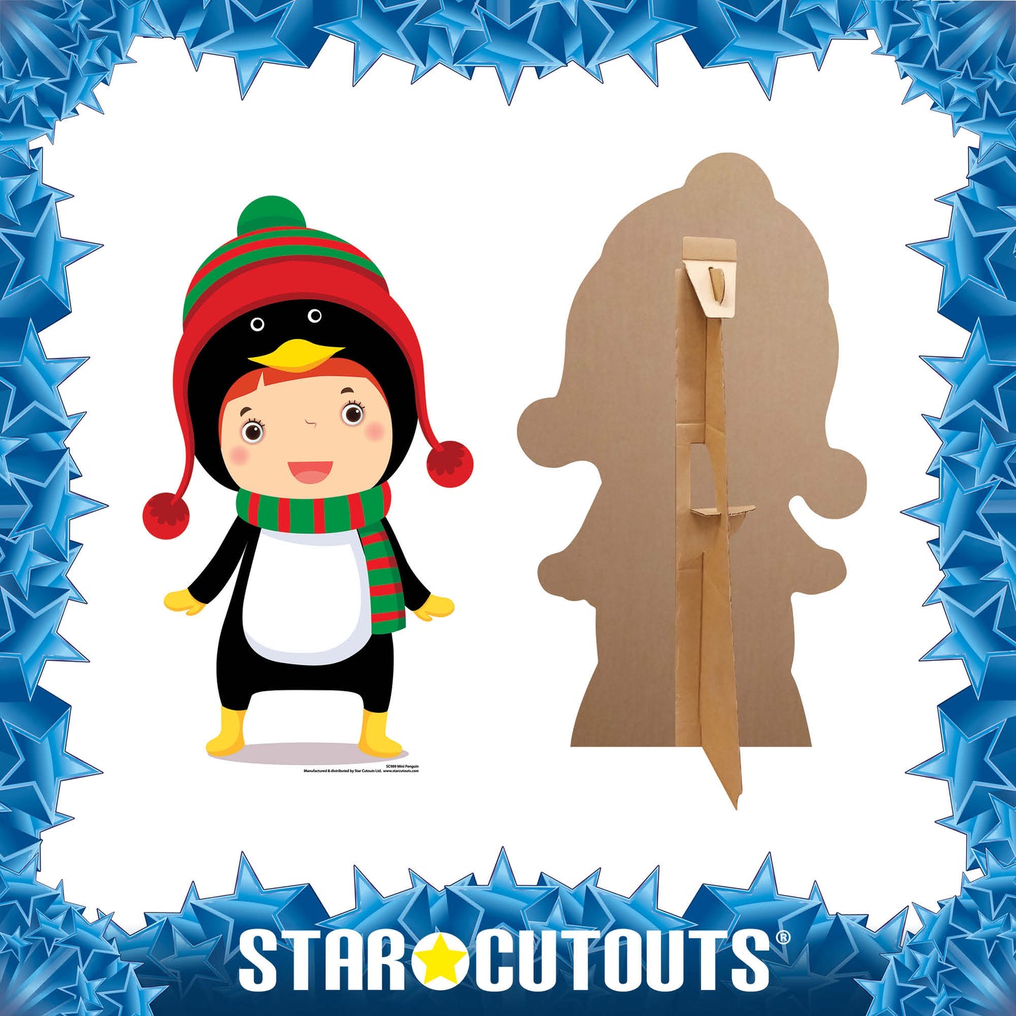 Cute Christmas Penguin Cardboard Cutout