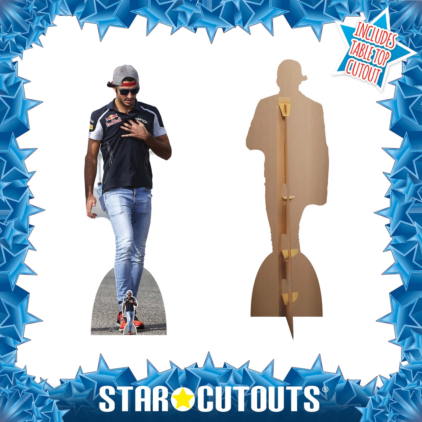 Carlos Sainz Cardboard Cutout Life Size with Mini Cutout