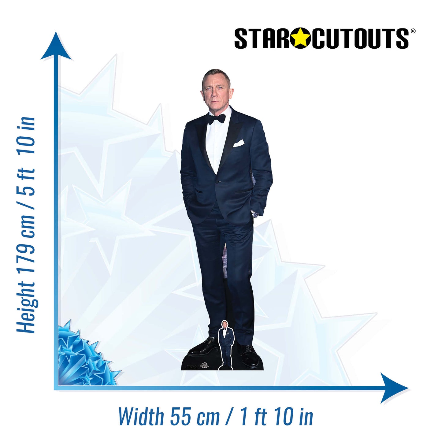 Daniel Craig Black Suit Cardboard Cutout - mycardboardcutout