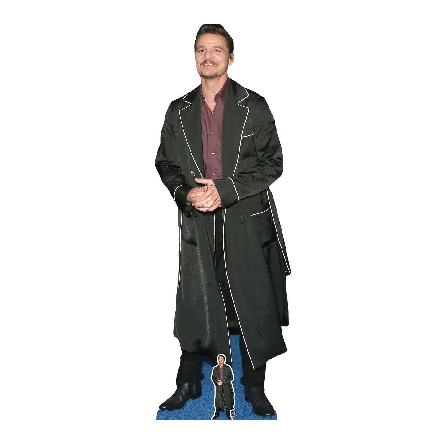 Pedro Pascal Long Black Coat Cardboard Cutout